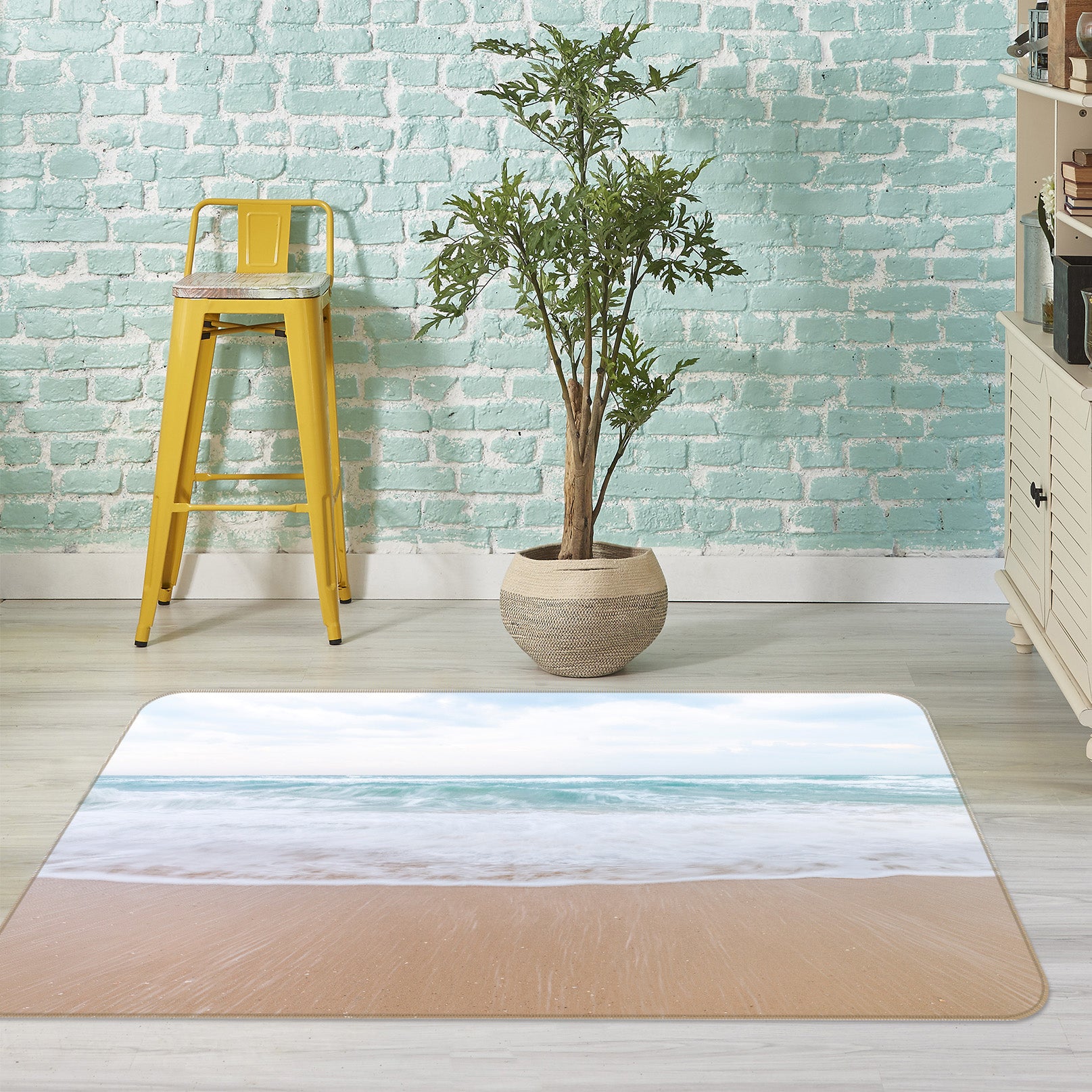 3D Seaside Beach 83219 Assaf Frank Rug Non Slip Rug Mat