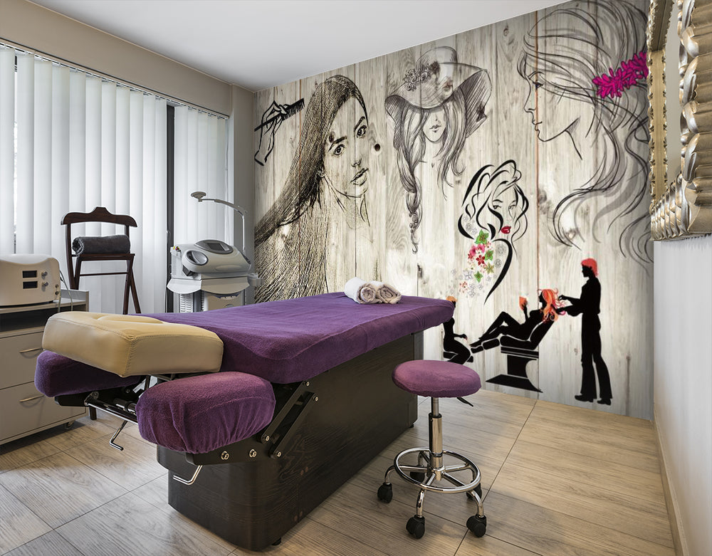 3D Sketch Girl 1513 Wall Murals