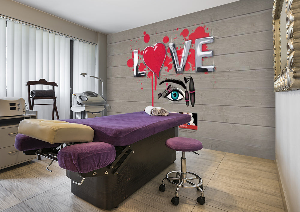 3D Red Love 1542 Wall Murals