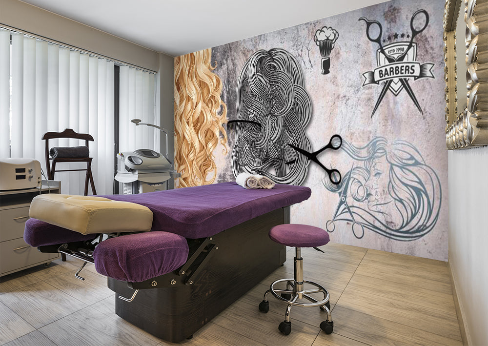 3D Hair Cutting Scissors 1549 Wall Murals