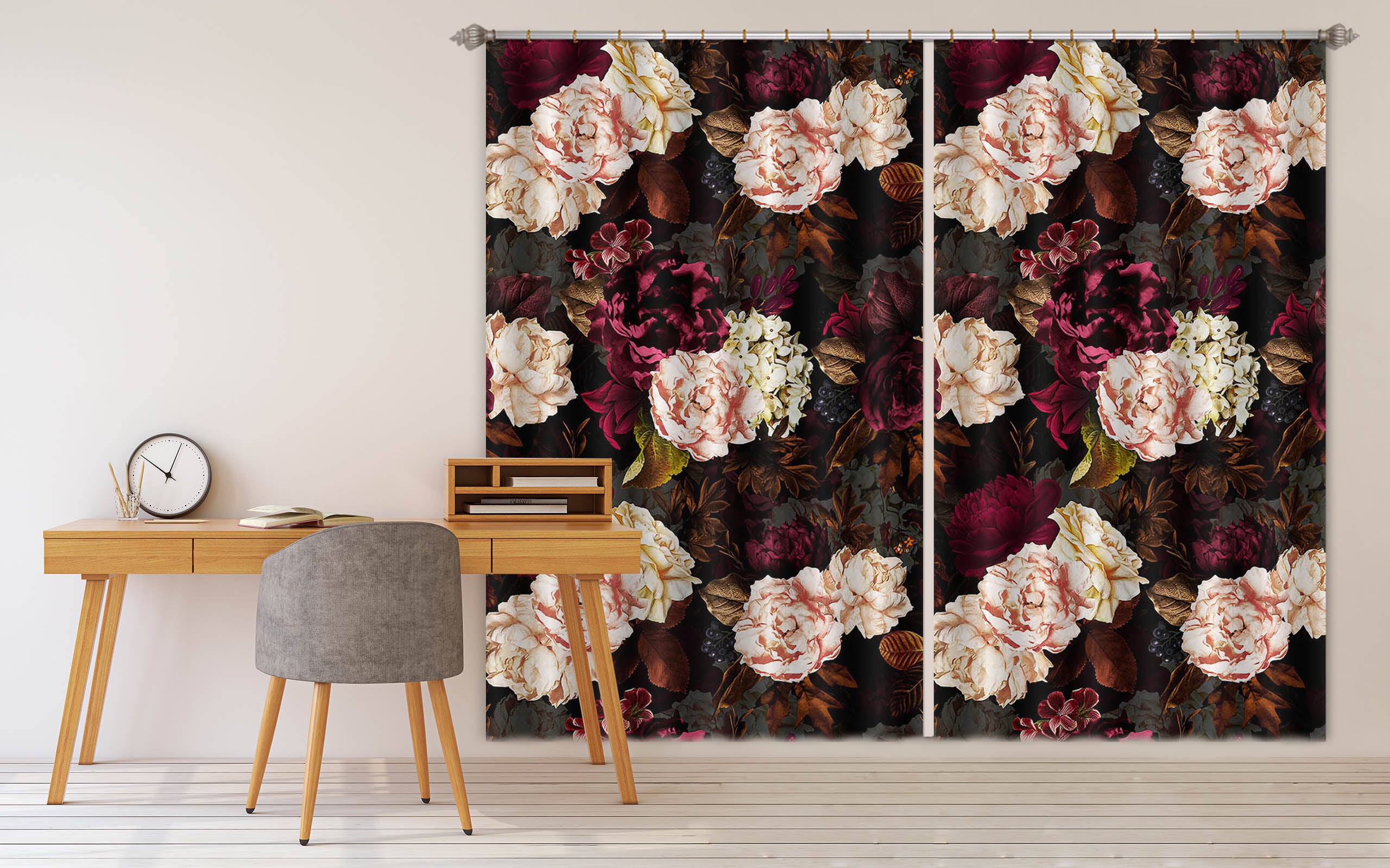 3D Doodle Flowers 142 Uta Naumann Curtain Curtains Drapes