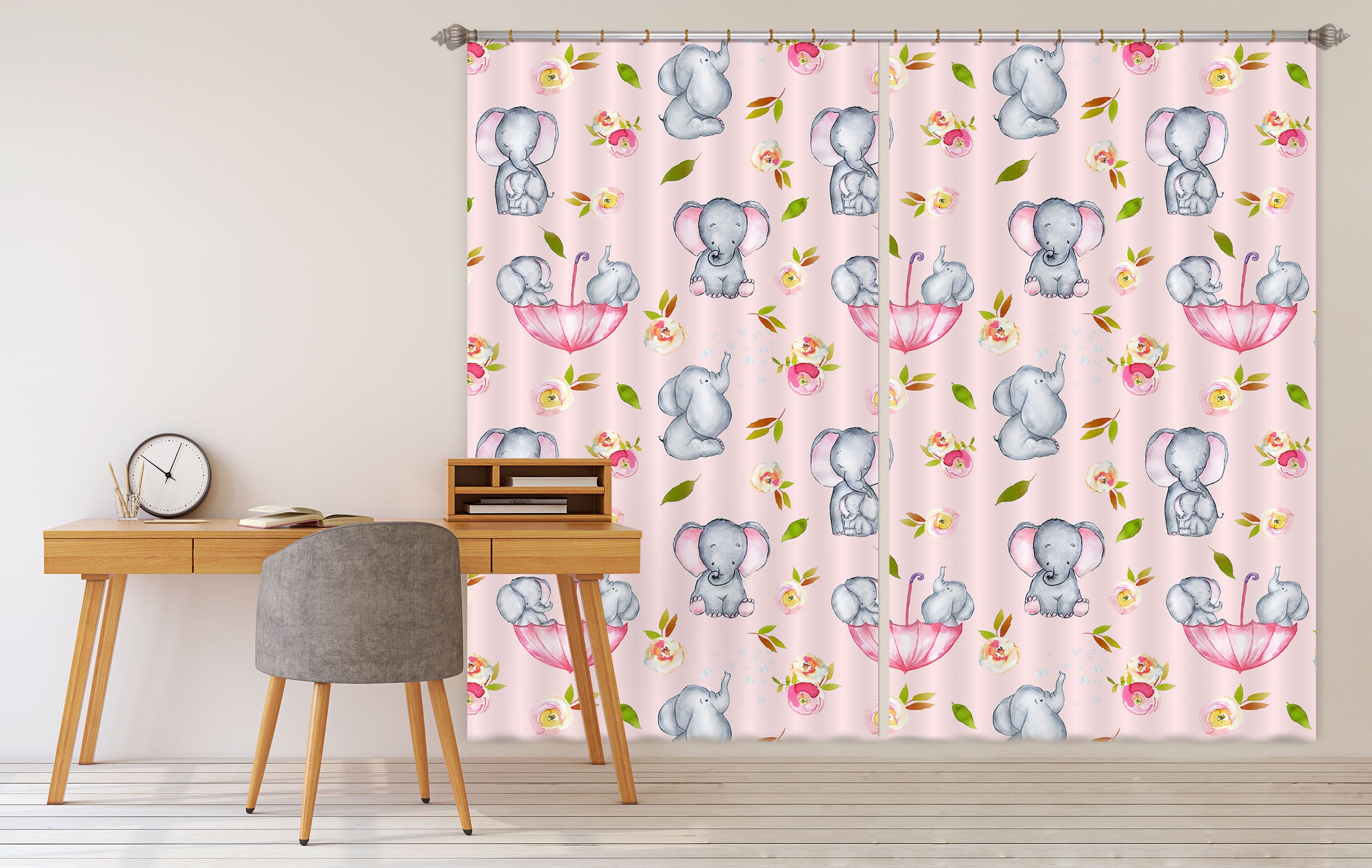 3D Elephant Umbrella 136 Uta Naumann Curtain Curtains Drapes