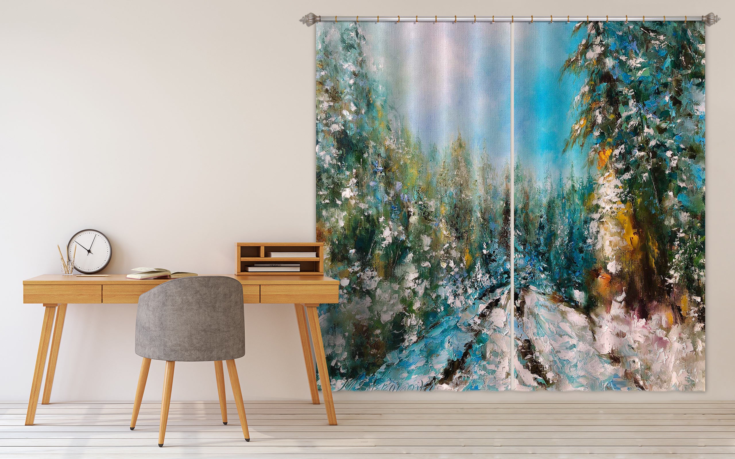 3D Painted Forest 336 Skromova Marina Curtain Curtains Drapes