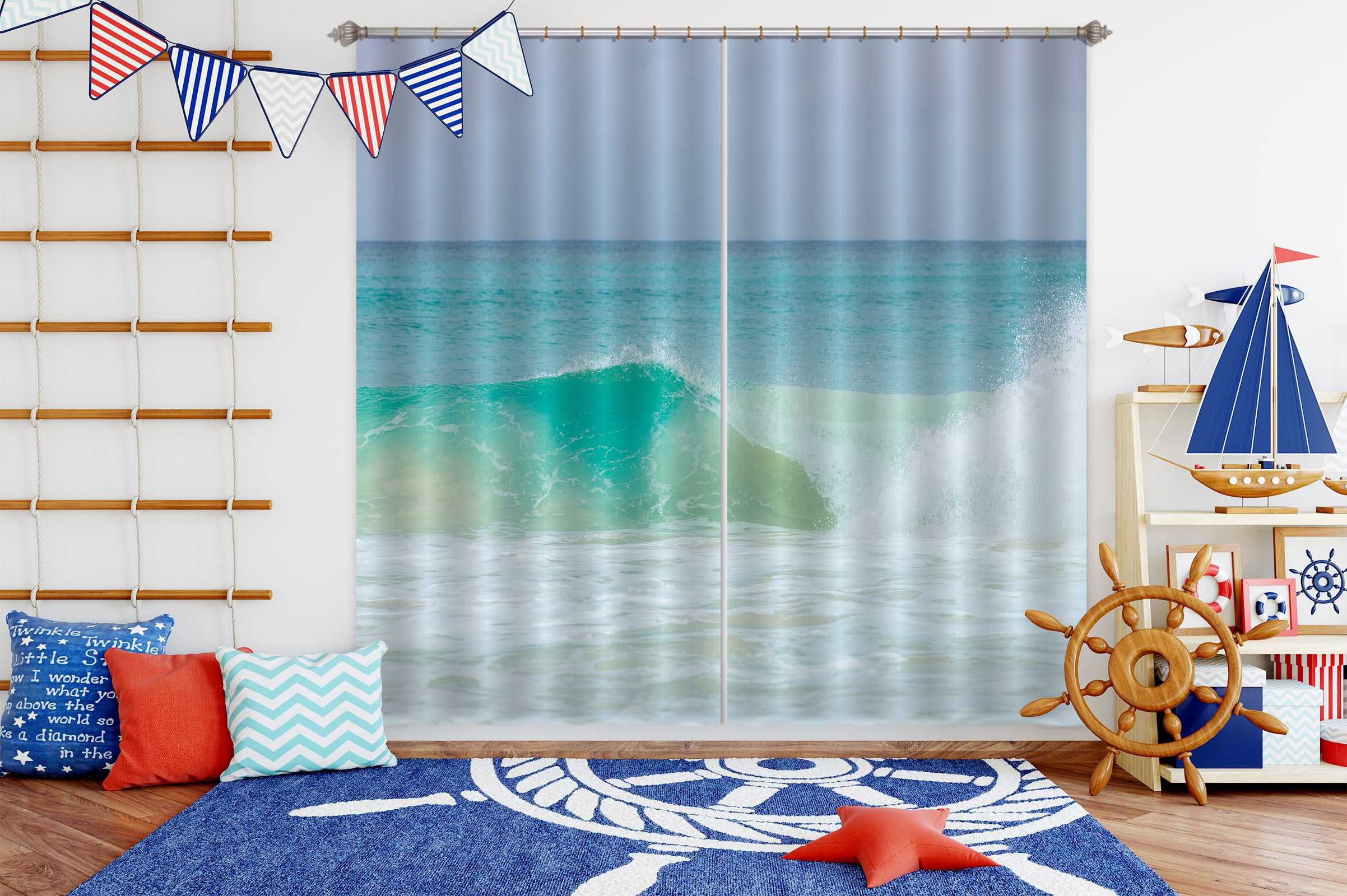 3D Ocean Spray 6532 Assaf Frank Curtain Curtains Drapes