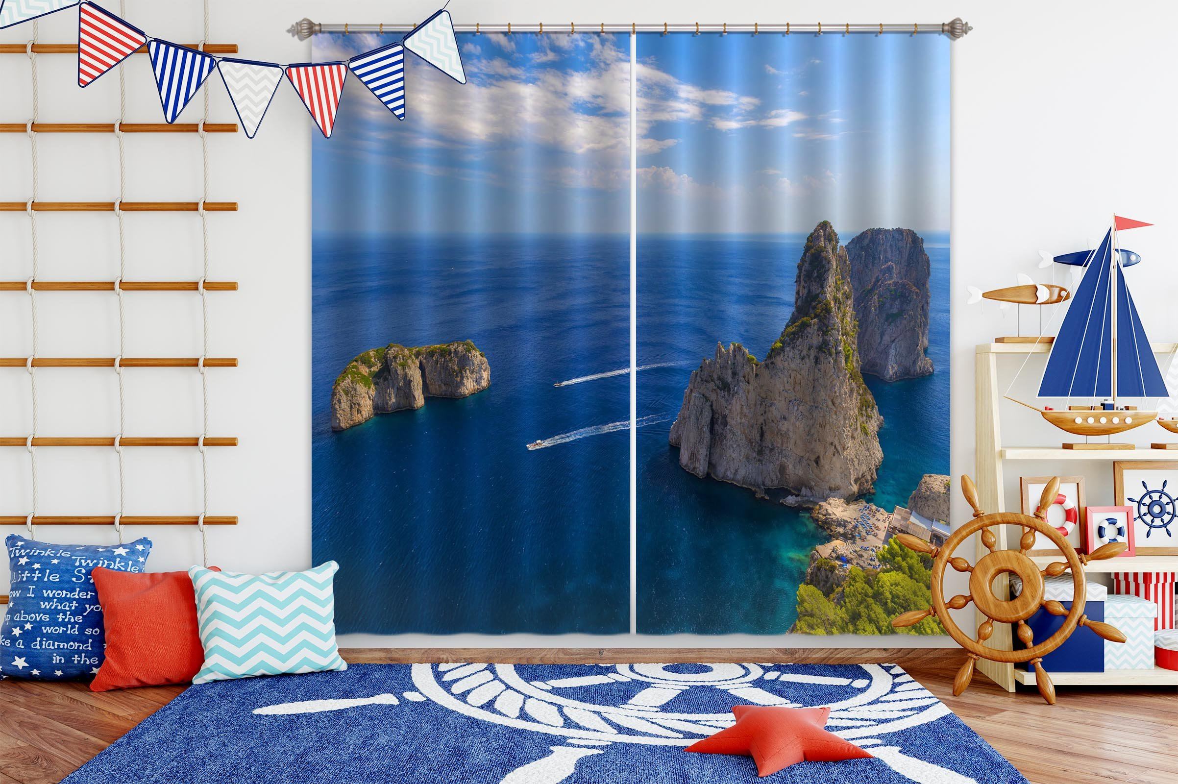 3D Beautiful Scene 052 Marco Carmassi Curtain Curtains Drapes Curtains AJ Creativity Home 