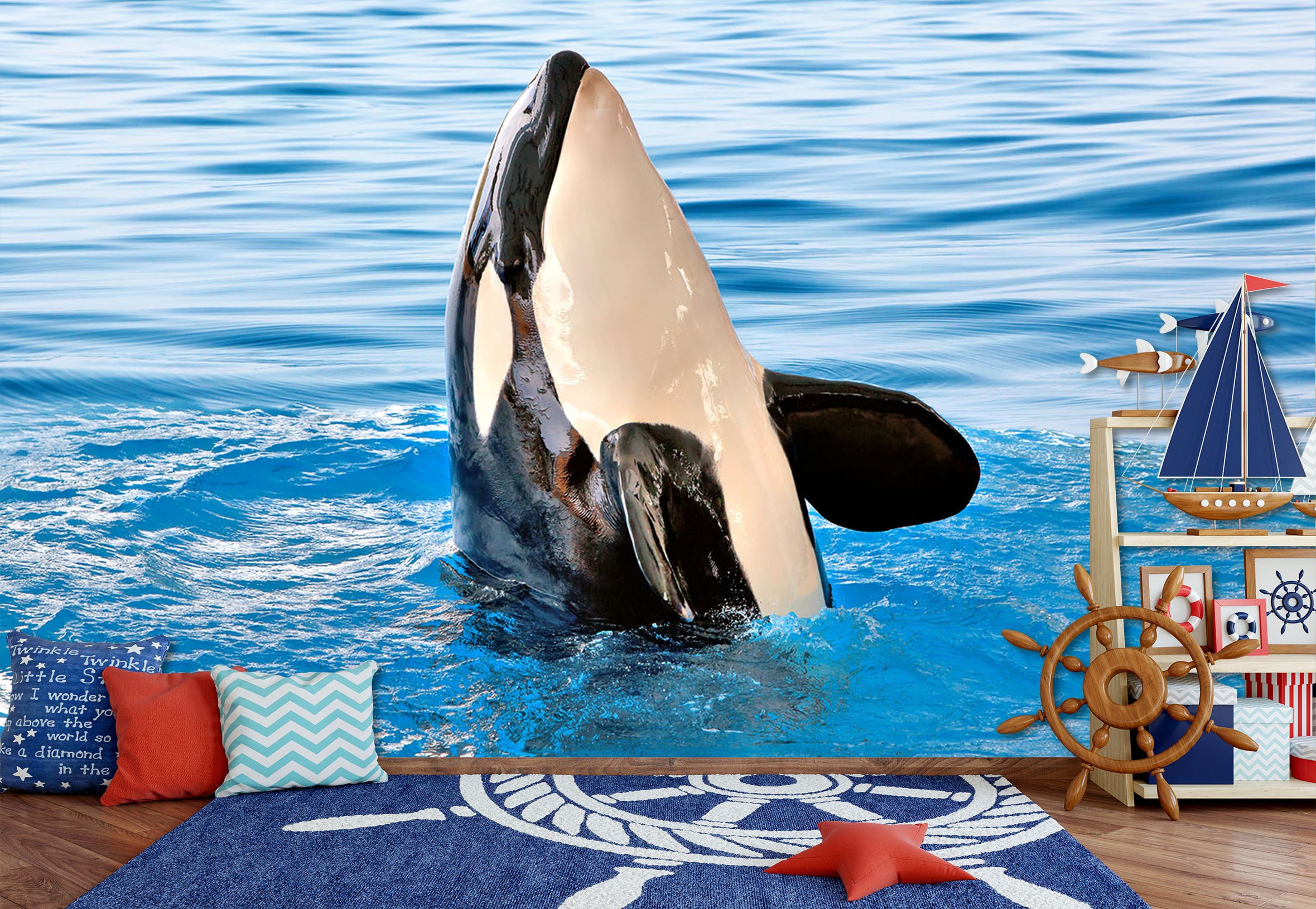 3D Killer Whale 239 Wall Murals