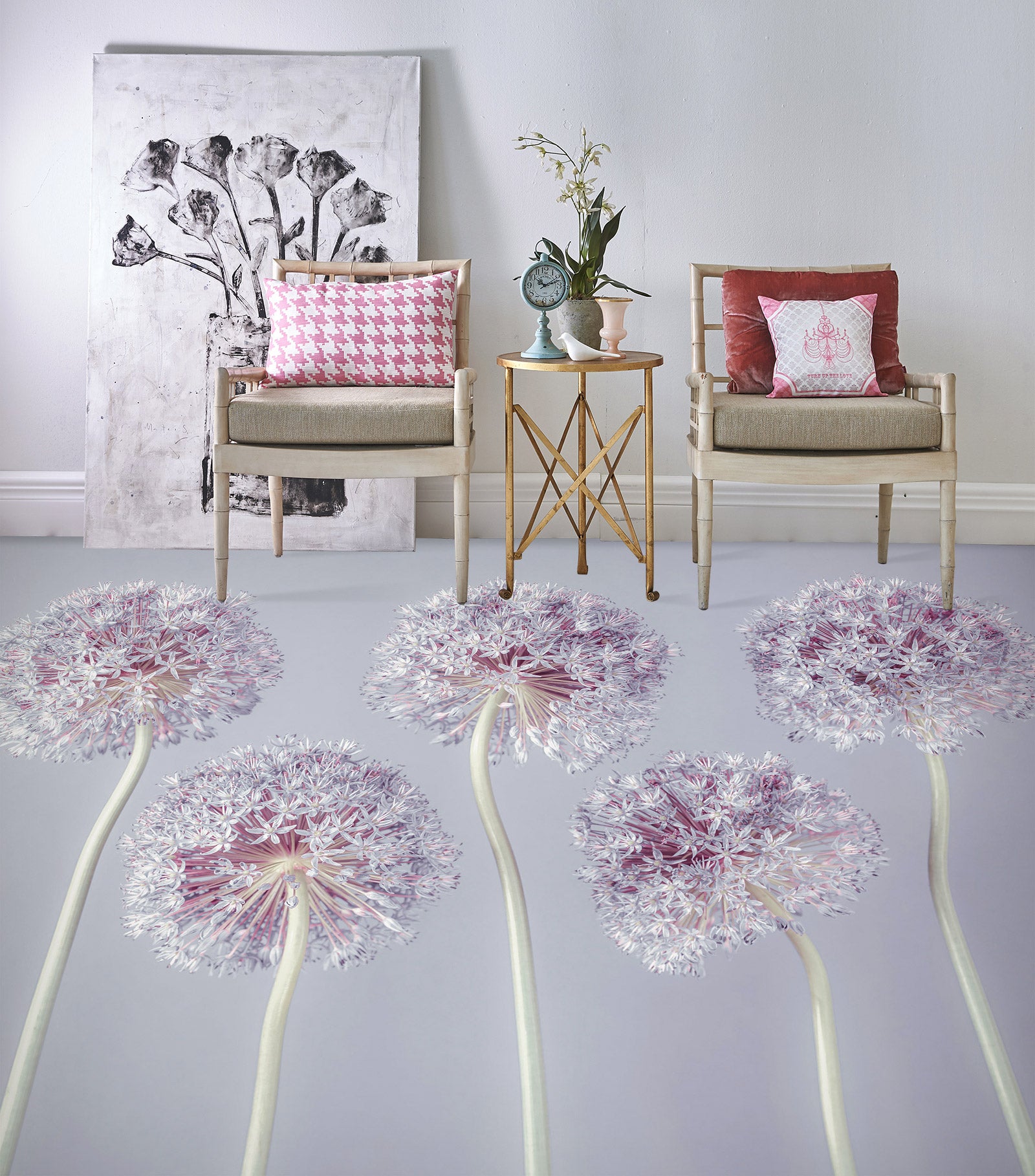 3D Dandelion Flower 9843 Assaf Frank Floor Mural