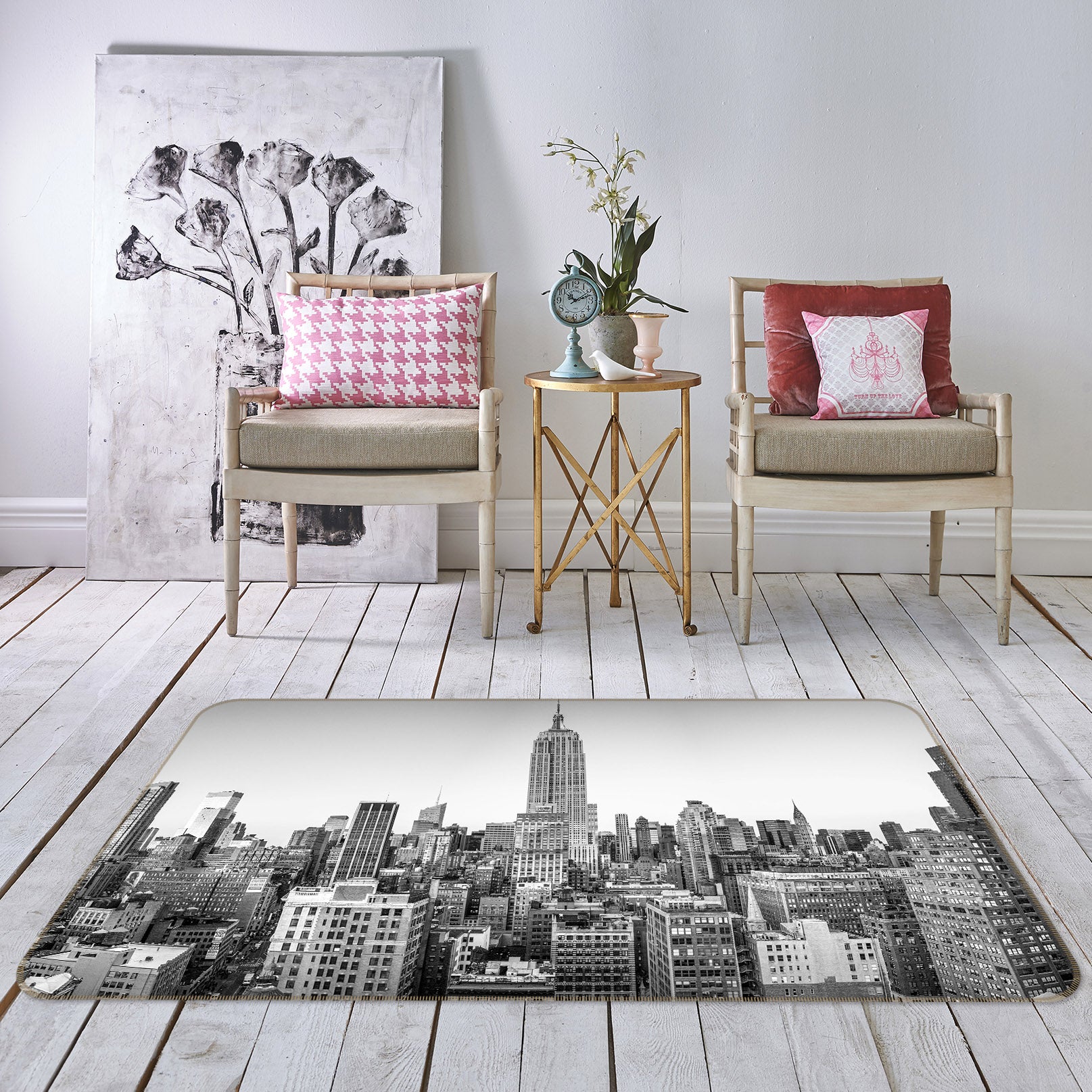 3D New York Building 115 Assaf Frank Rug Non Slip Rug Mat