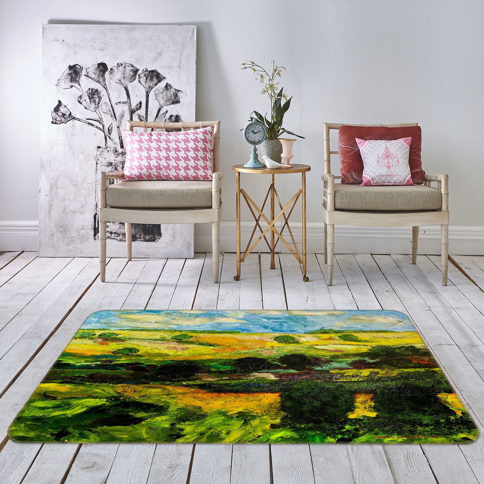 3D Field Tree 1064 Allan P. Friedlander Rug Non Slip Rug Mat