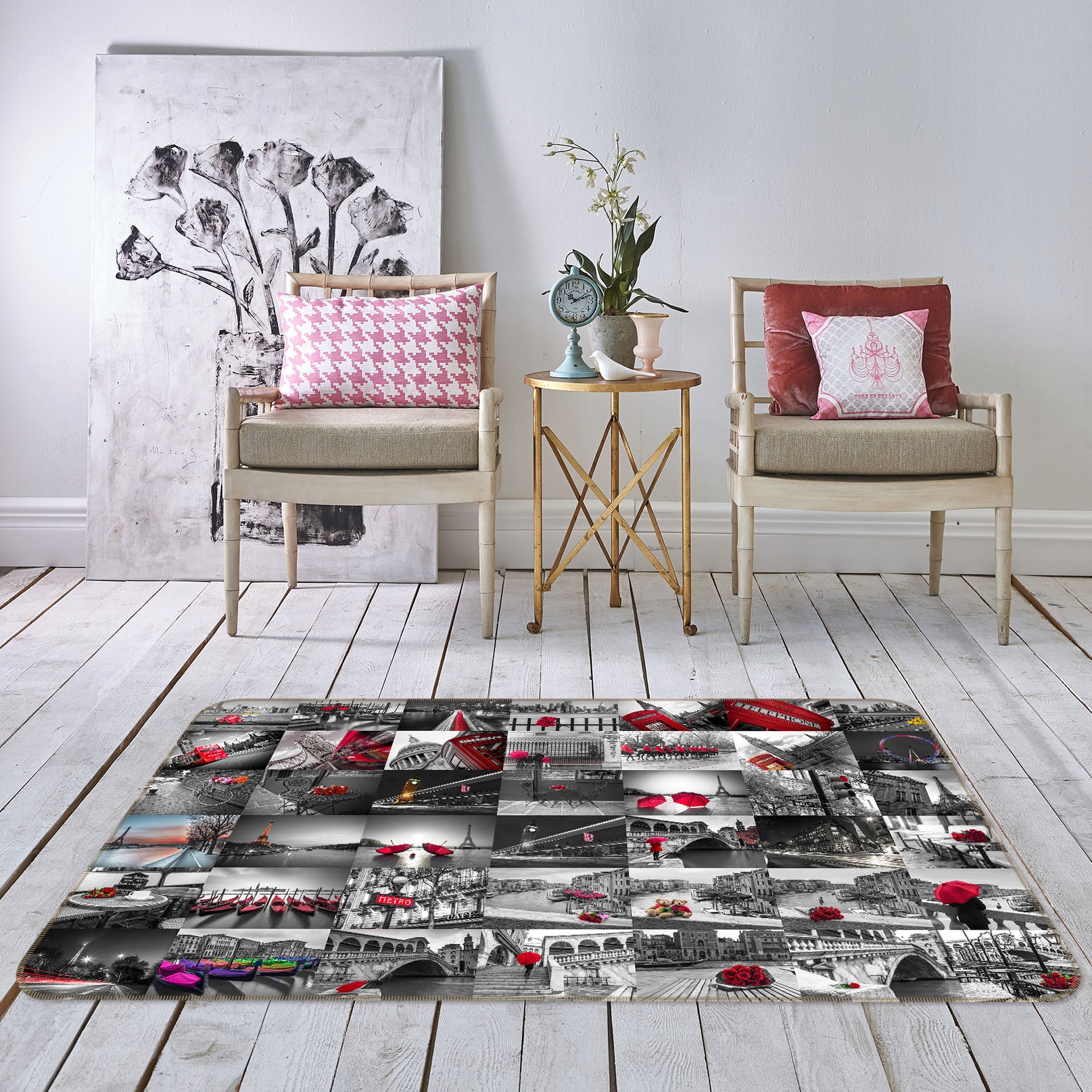 3D Modern City 3001 Assaf Frank Rug Non Slip Rug Mat