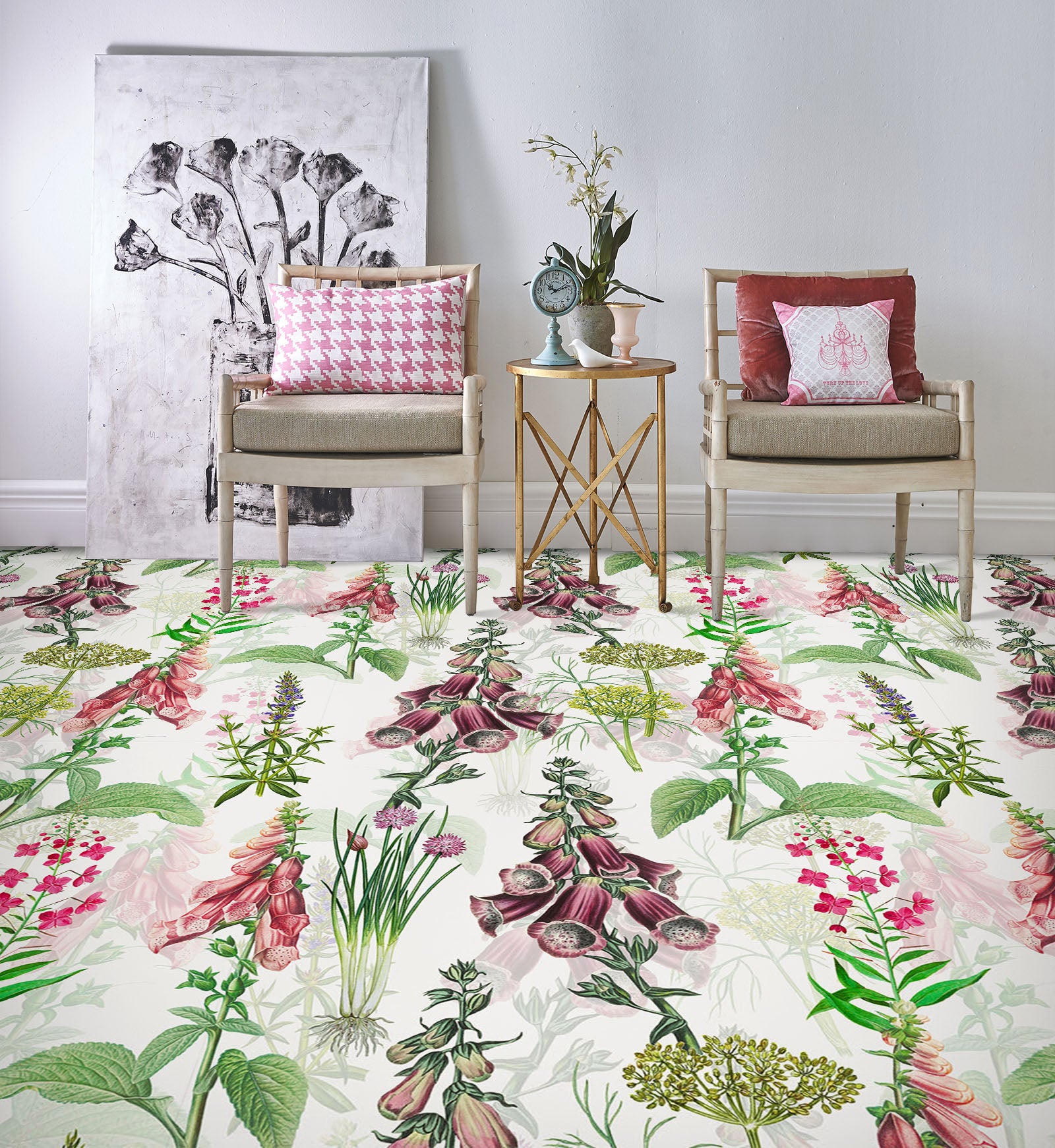 3D Flowers Plants 99182 Uta Naumann Floor Mural