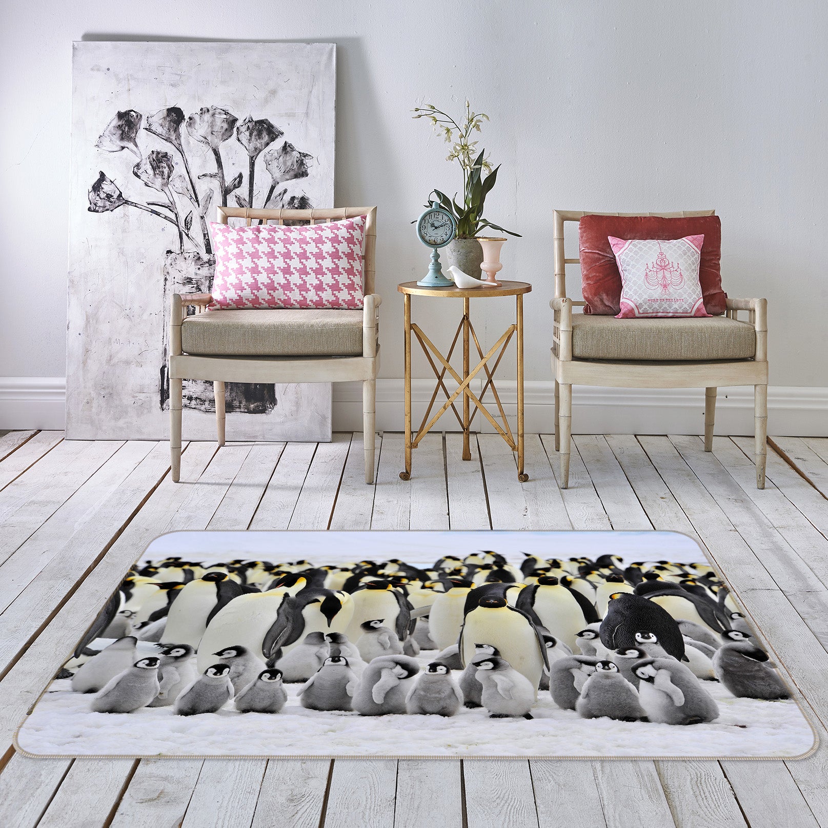 3D Penguin Group 38133 Animal Non Slip Rug Mat