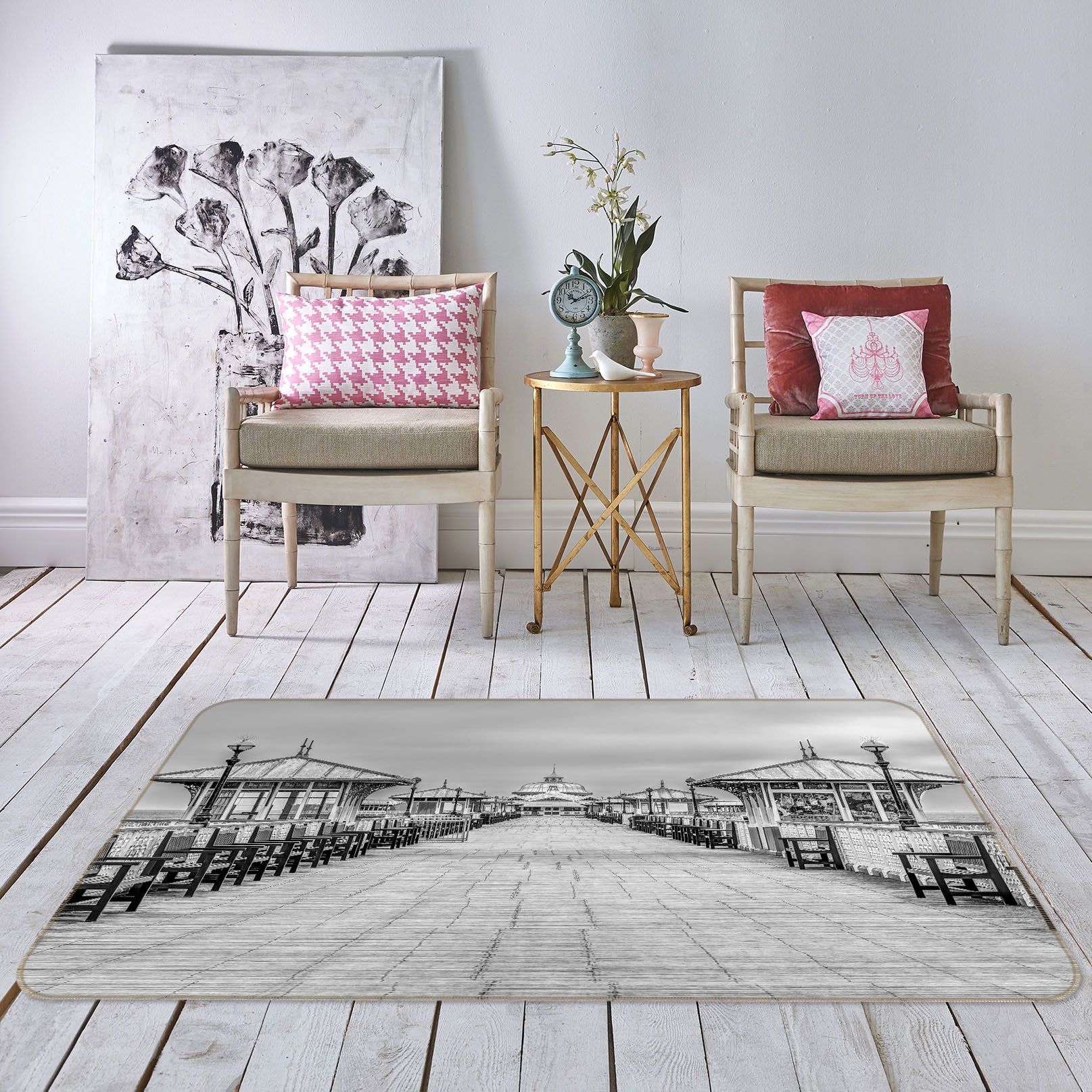 3D Slate Bridge 3032 Assaf Frank Rug Non Slip Rug Mat