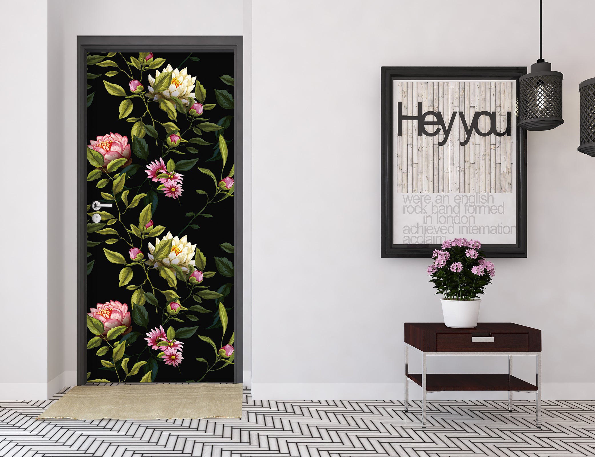 3D Flowers 25138 Door Mural