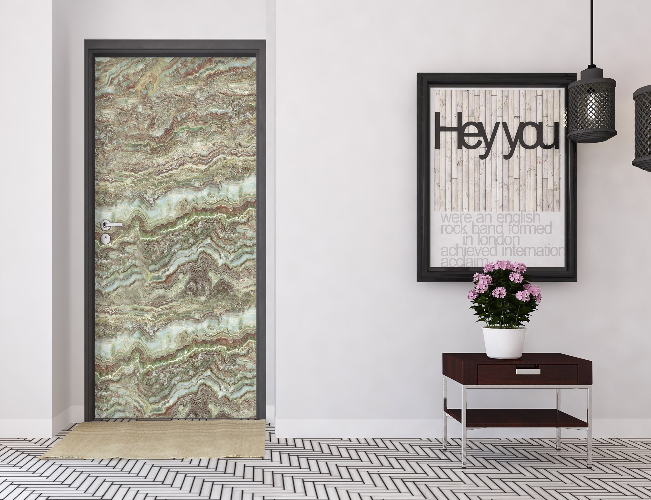 3D Marble 21186 Door Mural