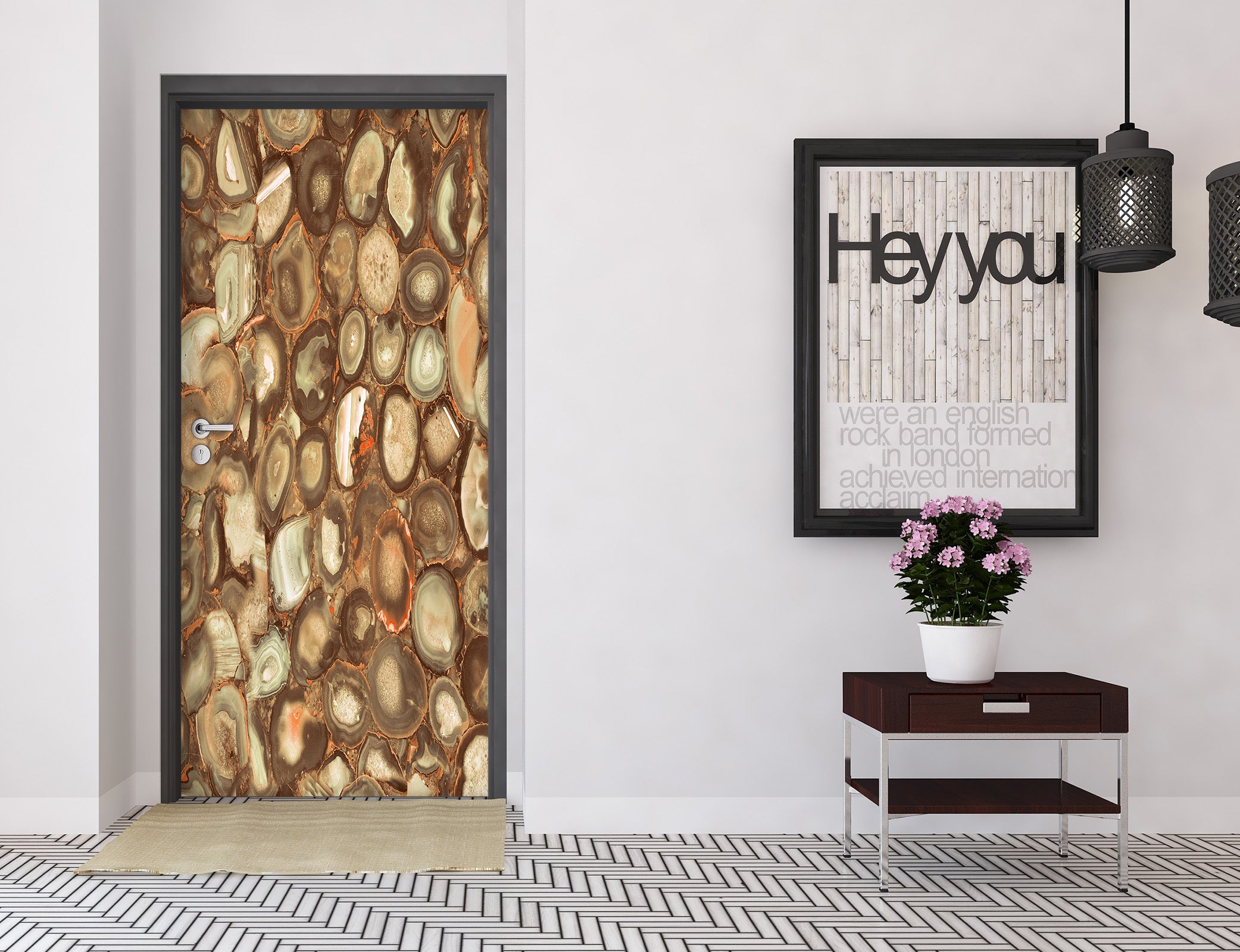 3D Stone Pattern 21179 Door Mural