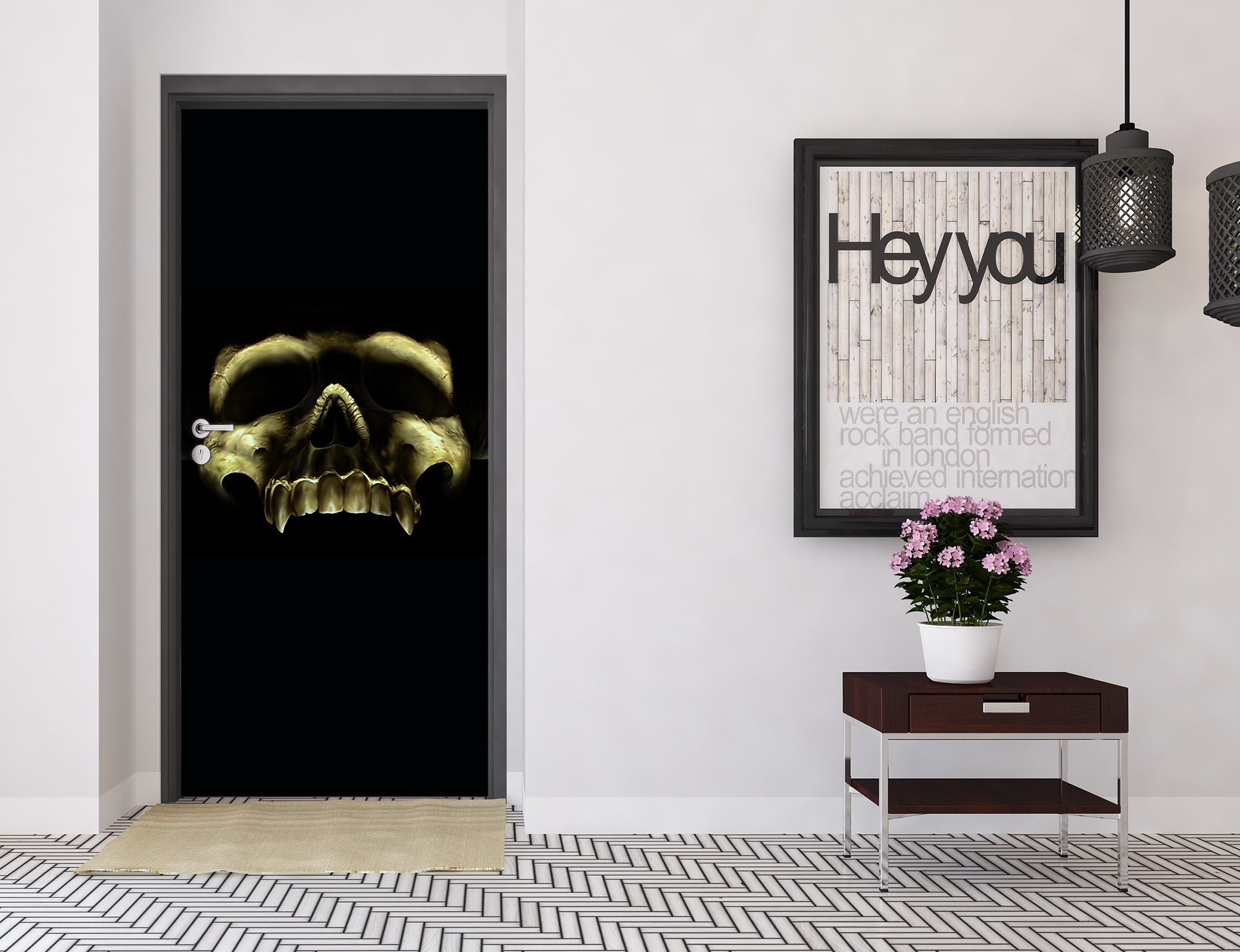 3D Horror Skeleton 612 Tom Wood Door Mural