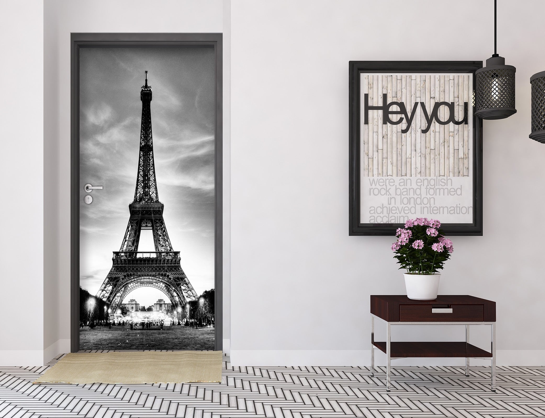 3D Eiffel Tower 24056 Door Mural