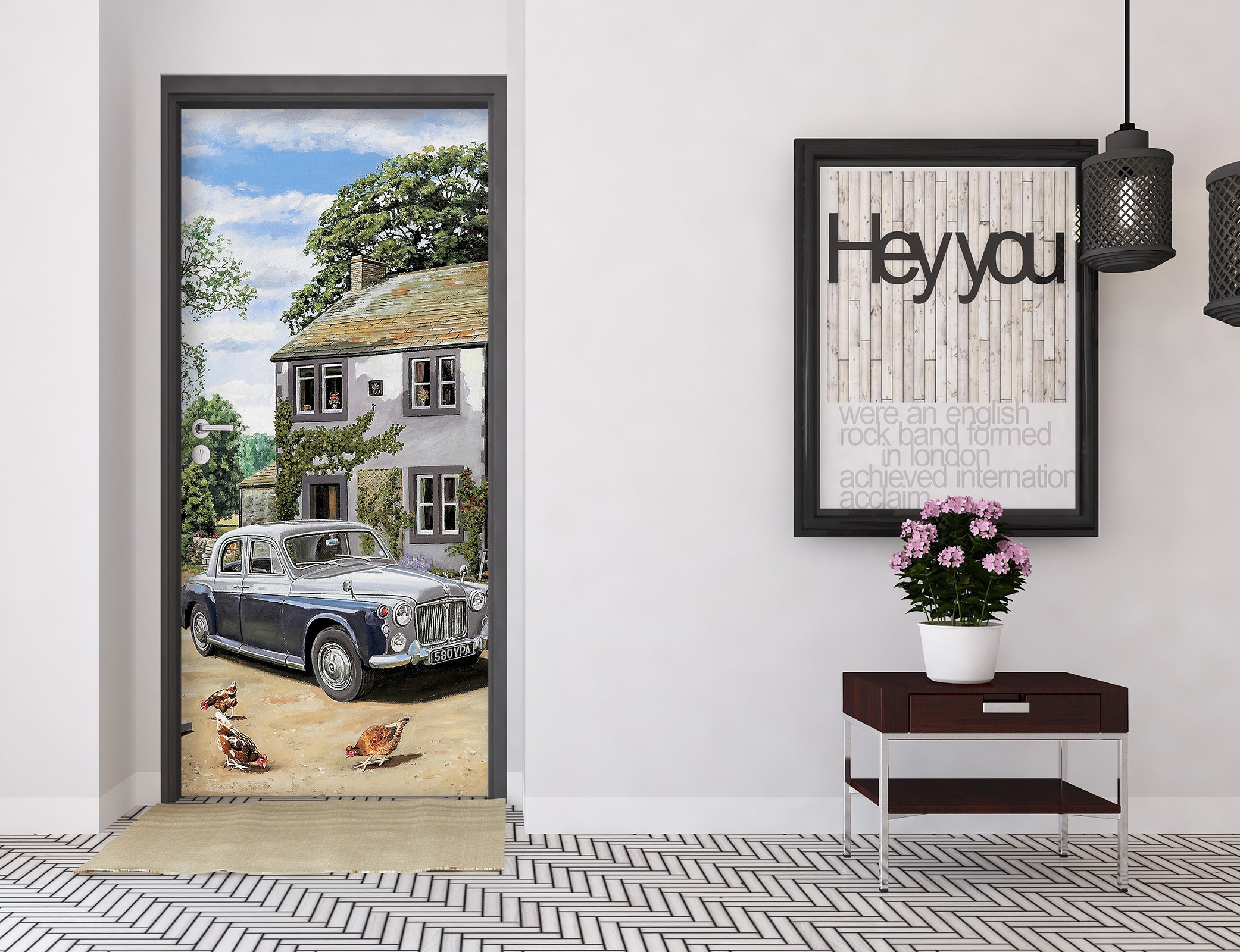 3D House Car 10365 Trevor Mitchell Door Mural