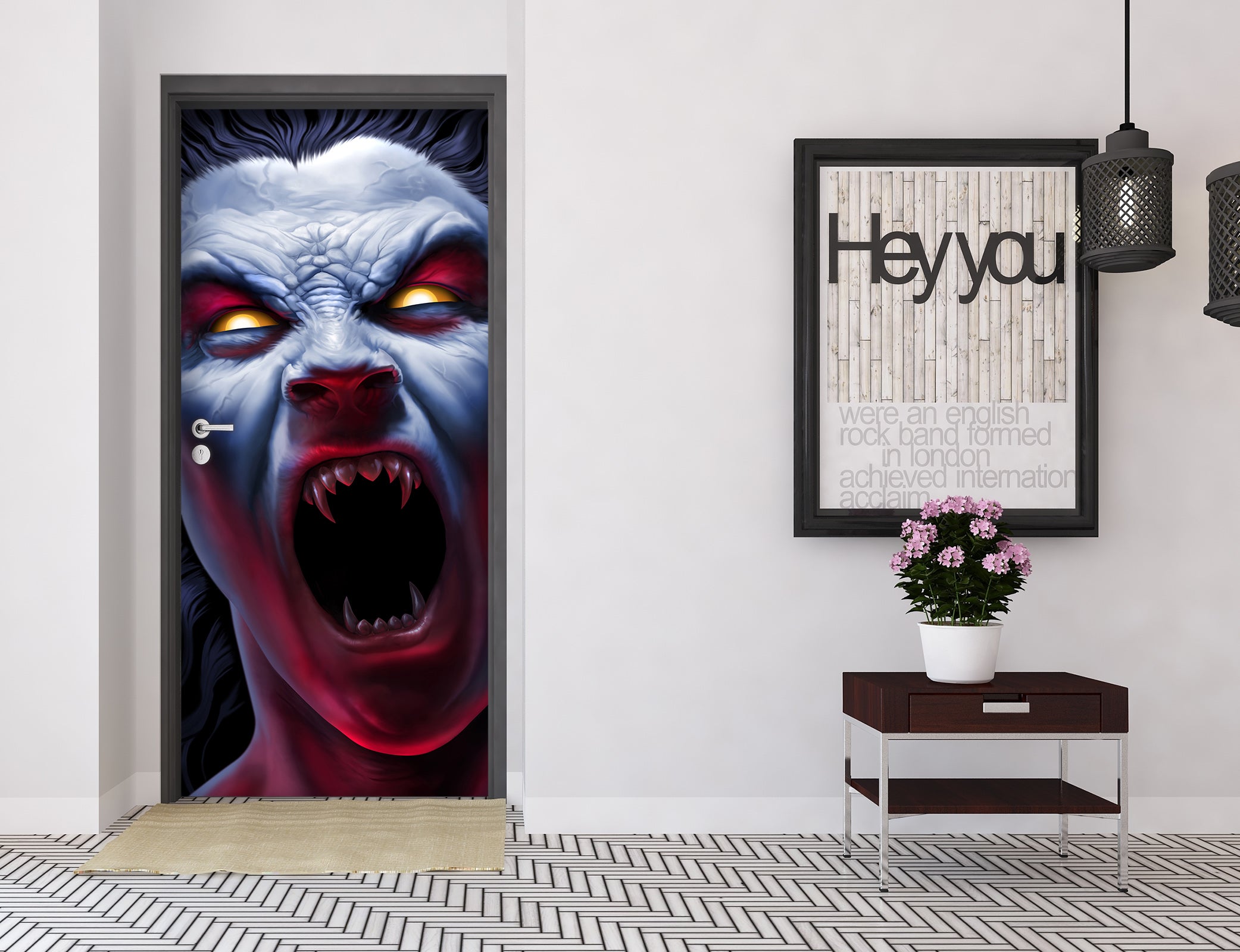 3D Horror Zombie 633 Tom Wood Door Mural