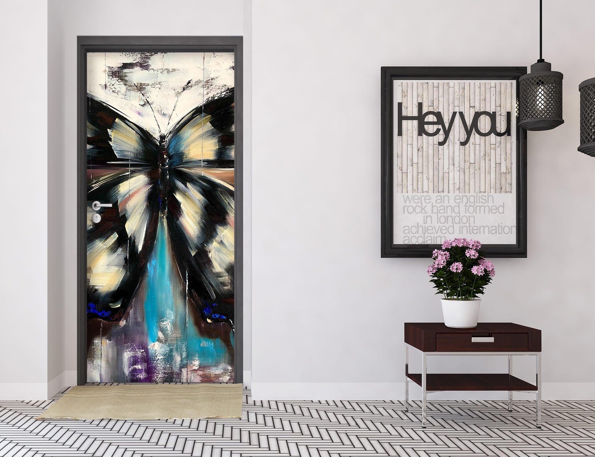 3D Butterfly 3094 Skromova Marina Door Mural