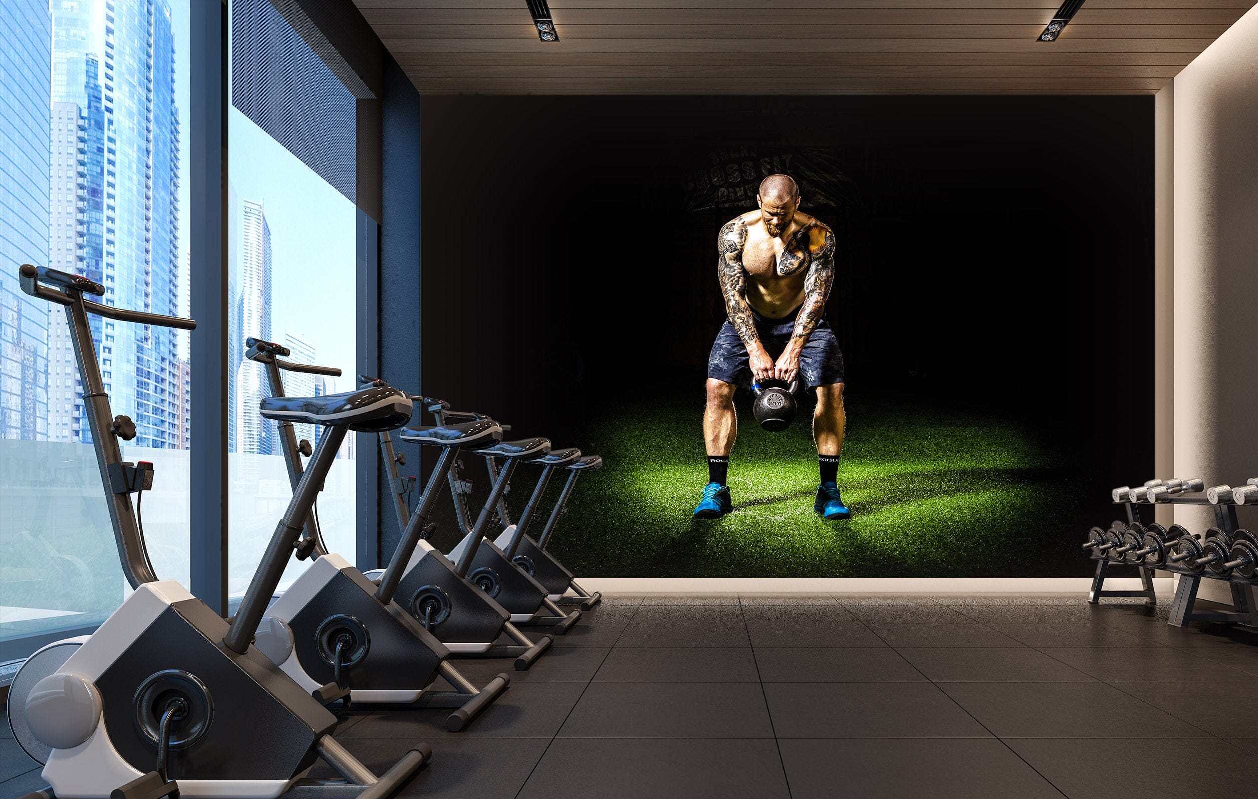 3D Fitness Men 204 Wall Murals Wallpaper AJ Wallpaper 2 