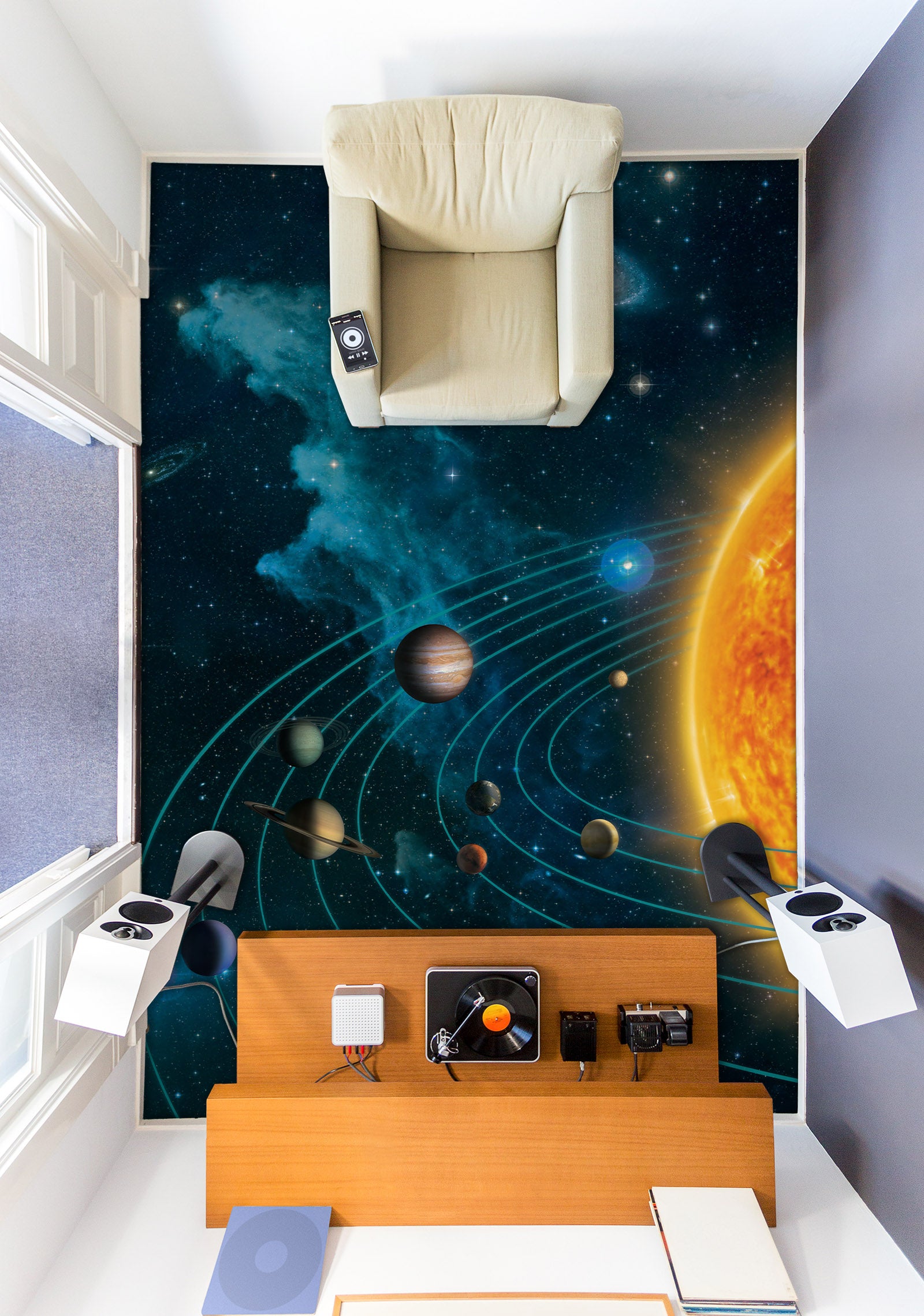 3D Cosmic Planet 98186 Vincent Floor Mural