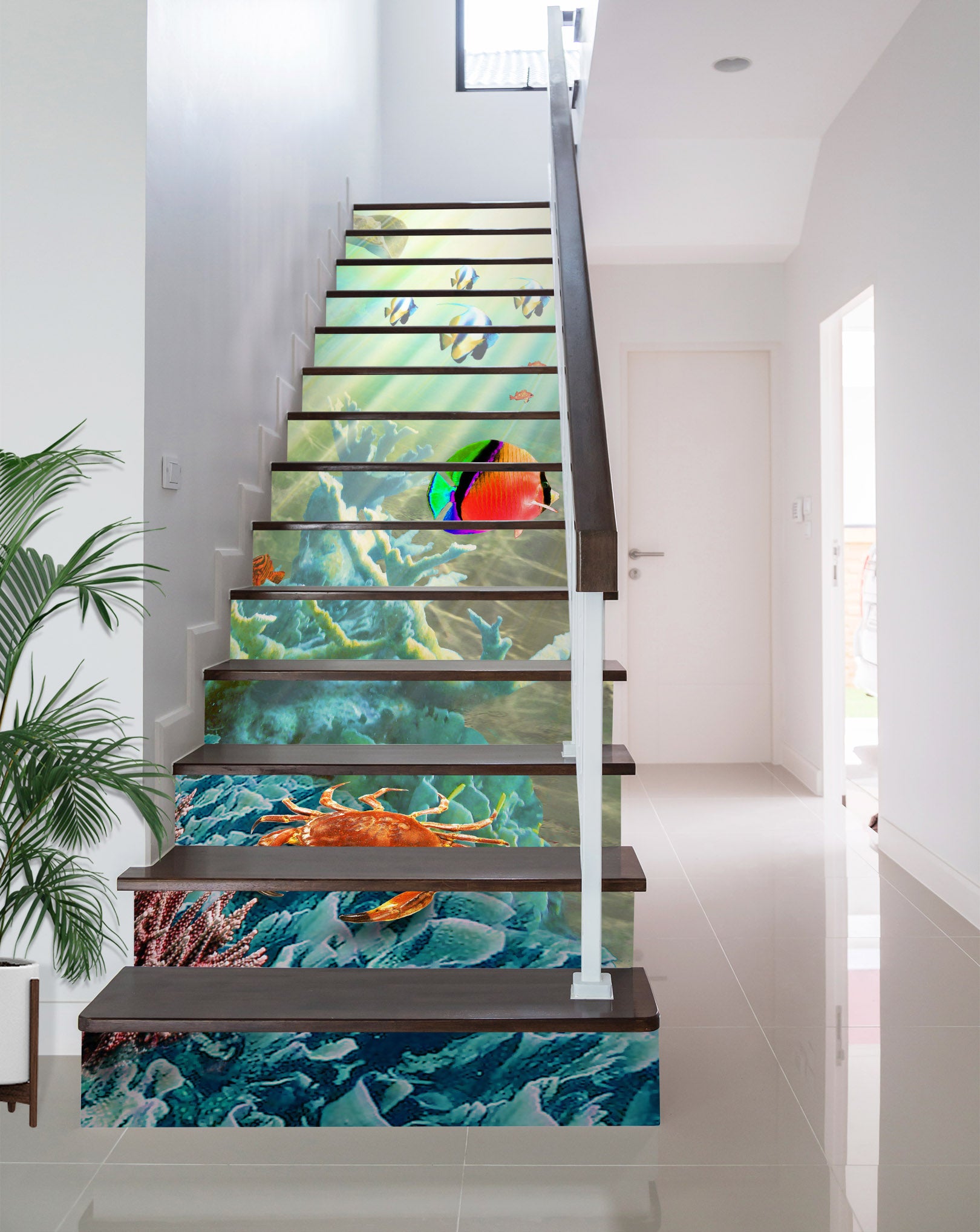 3D Crab Fish Under Sea 96193 Adrian Chesterman Stair Risers