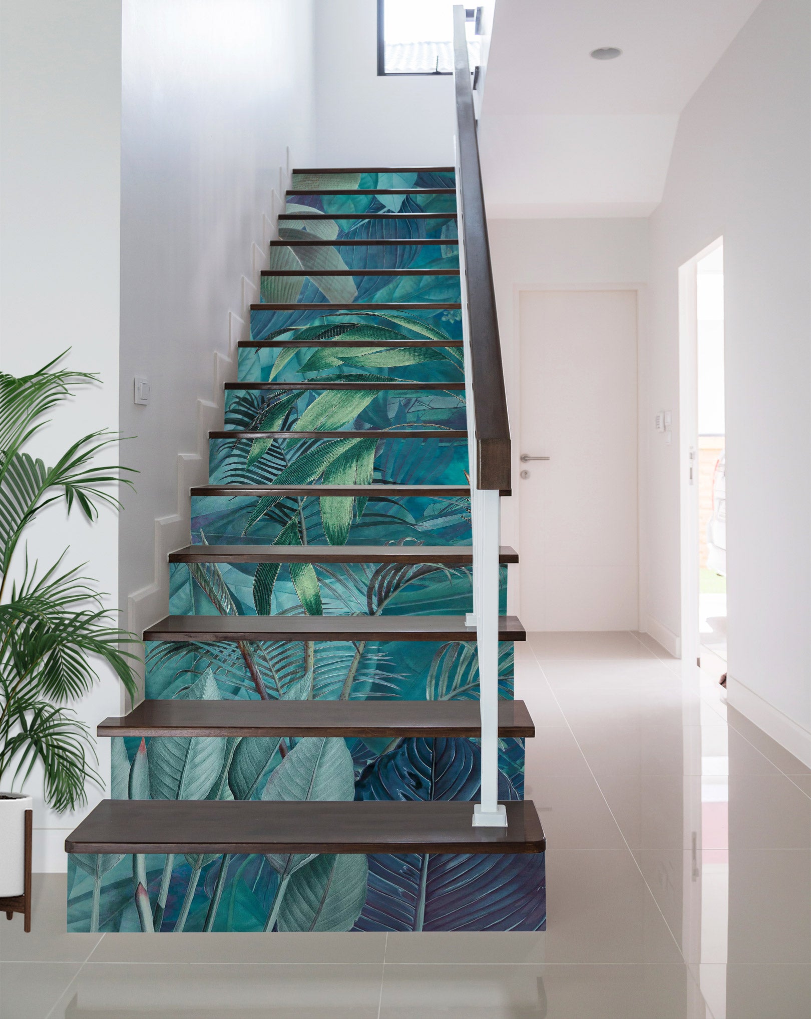 3D Jungle Green 10480 Andrea Haase Stair Risers