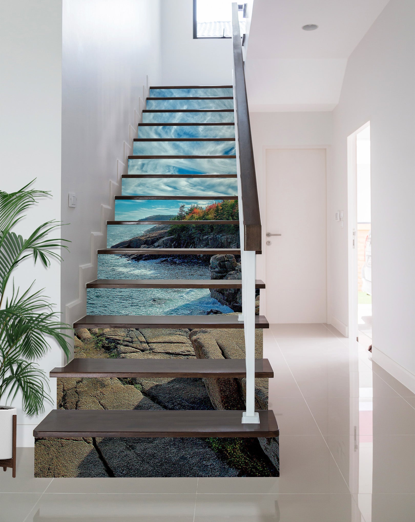 3D Seaside Stones 9489 Kathy Barefield Stair Risers