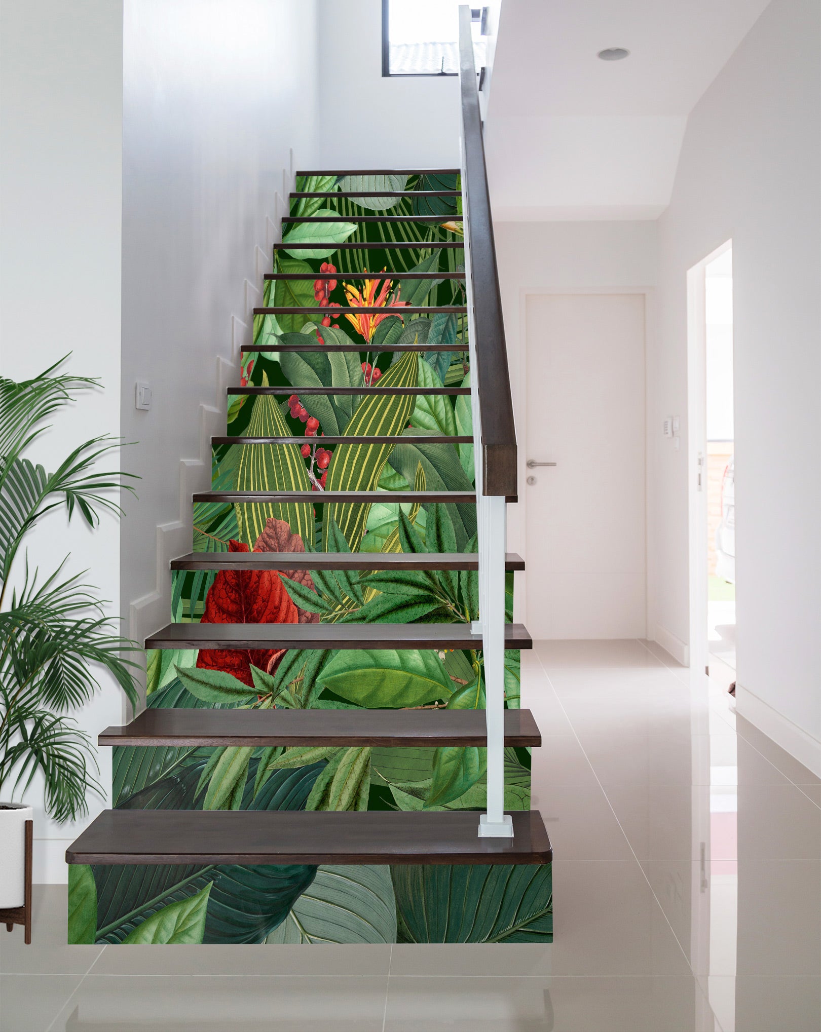 3D Tropical Flower 396 Andrea Haase Stair Risers