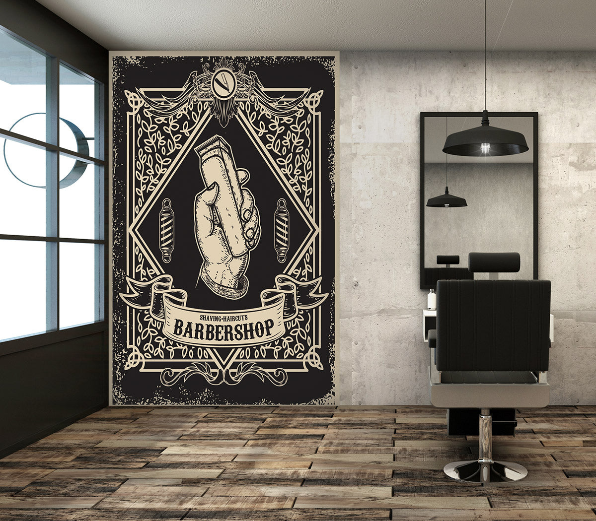 3D Razor Texture 115216 Barber Shop Wall Murals