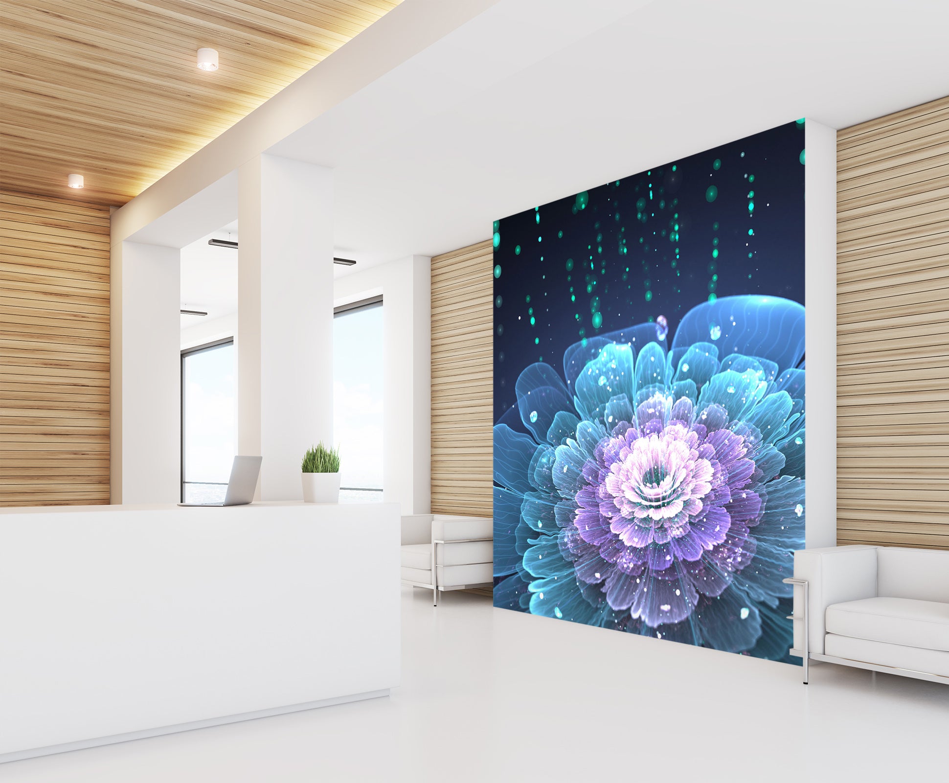 3D Raindrop Lotus 2012 Wall Murals