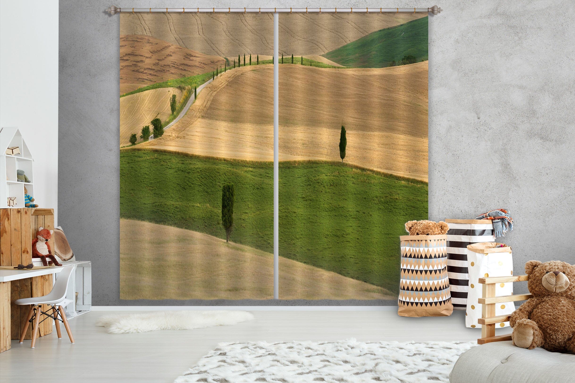 3D Grassy Beach 160 Marco Carmassi Curtain Curtains Drapes Curtains AJ Creativity Home 