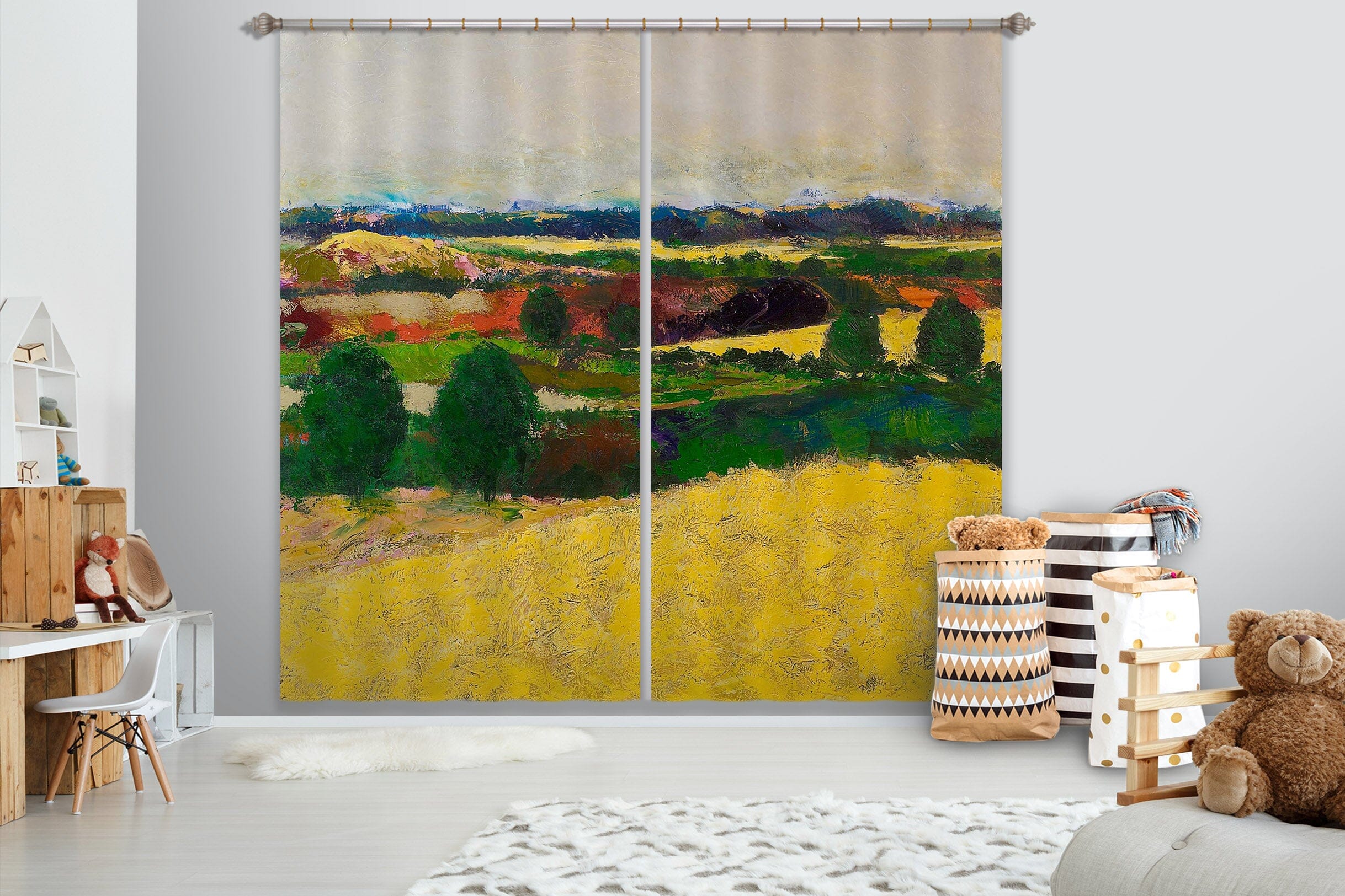 3D Golden Mound 158 Allan P. Friedlander Curtain Curtains Drapes Curtains AJ Creativity Home 