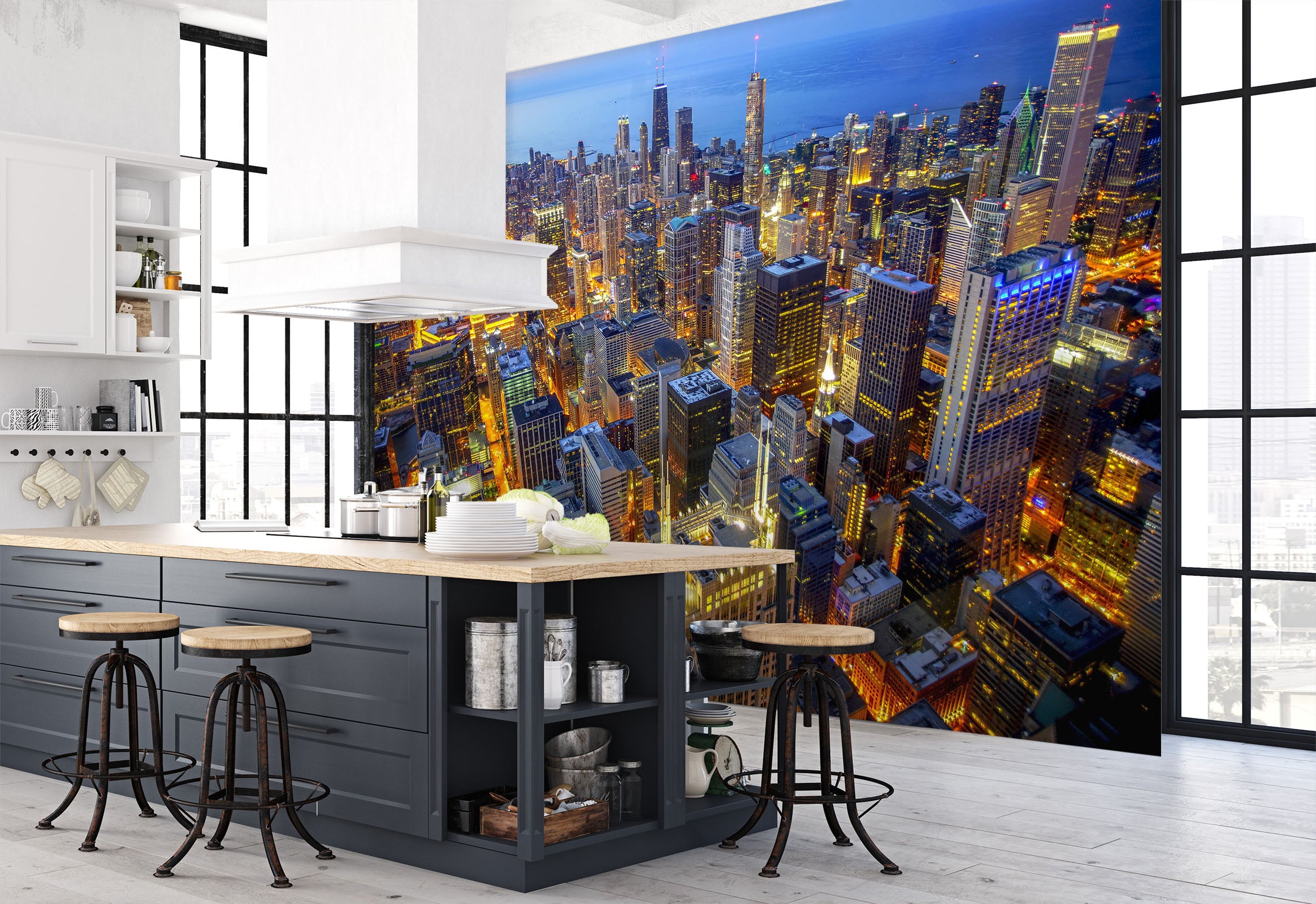 3D High-Rise Building 58161 Wall Murals