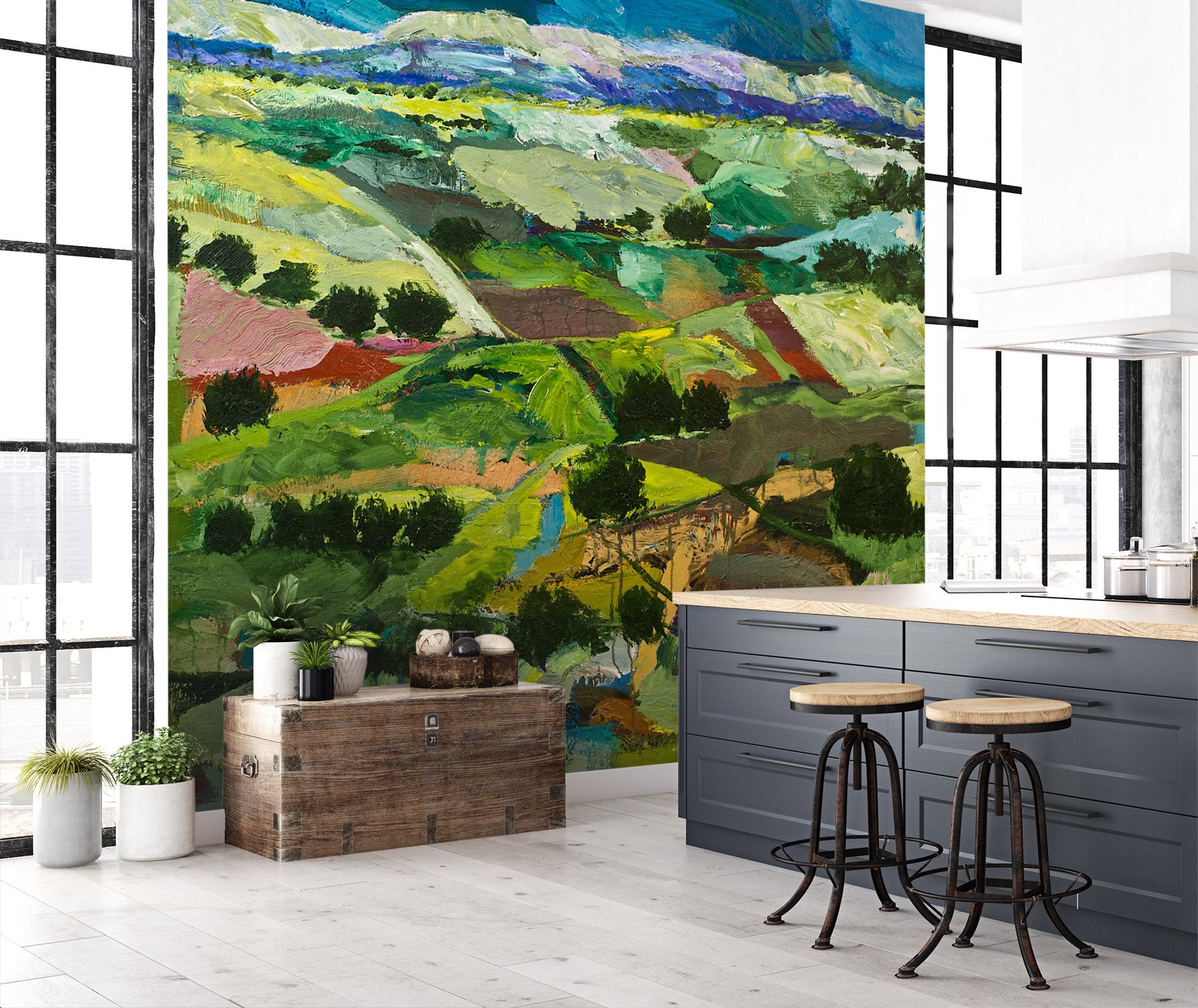 3D Green Hills 183 Allan P. Friedlander Wall Mural Wall Murals