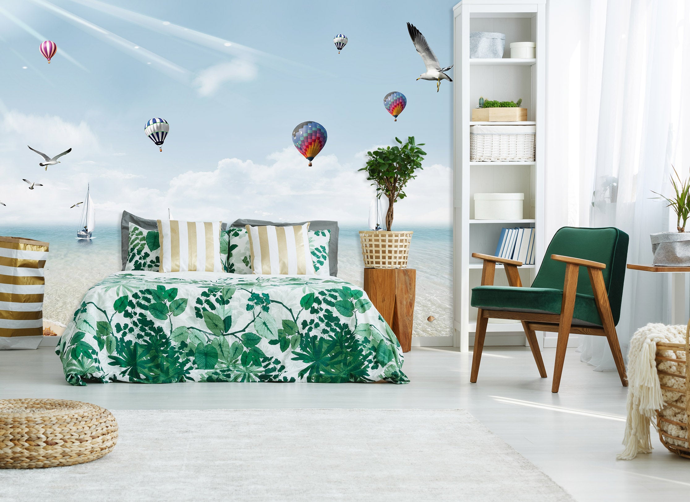 3D Sea Balloon 1454 Wall Murals