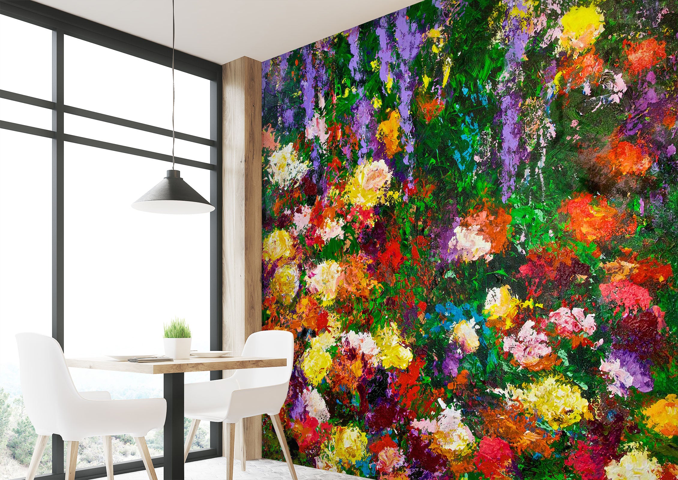 3D Painted Flowers 196 Allan P. Friedlander Wall Mural Wall Murals