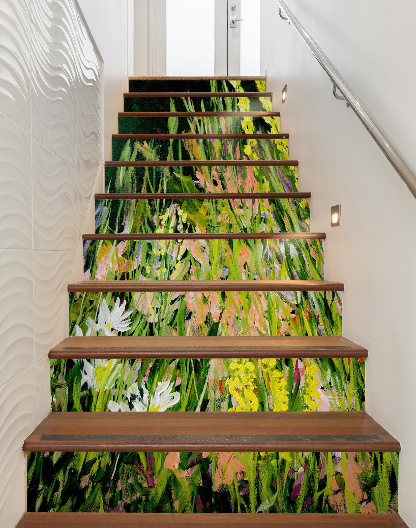 3D Grass Leaves Flower 9051 Allan P. Friedlander Stair Risers