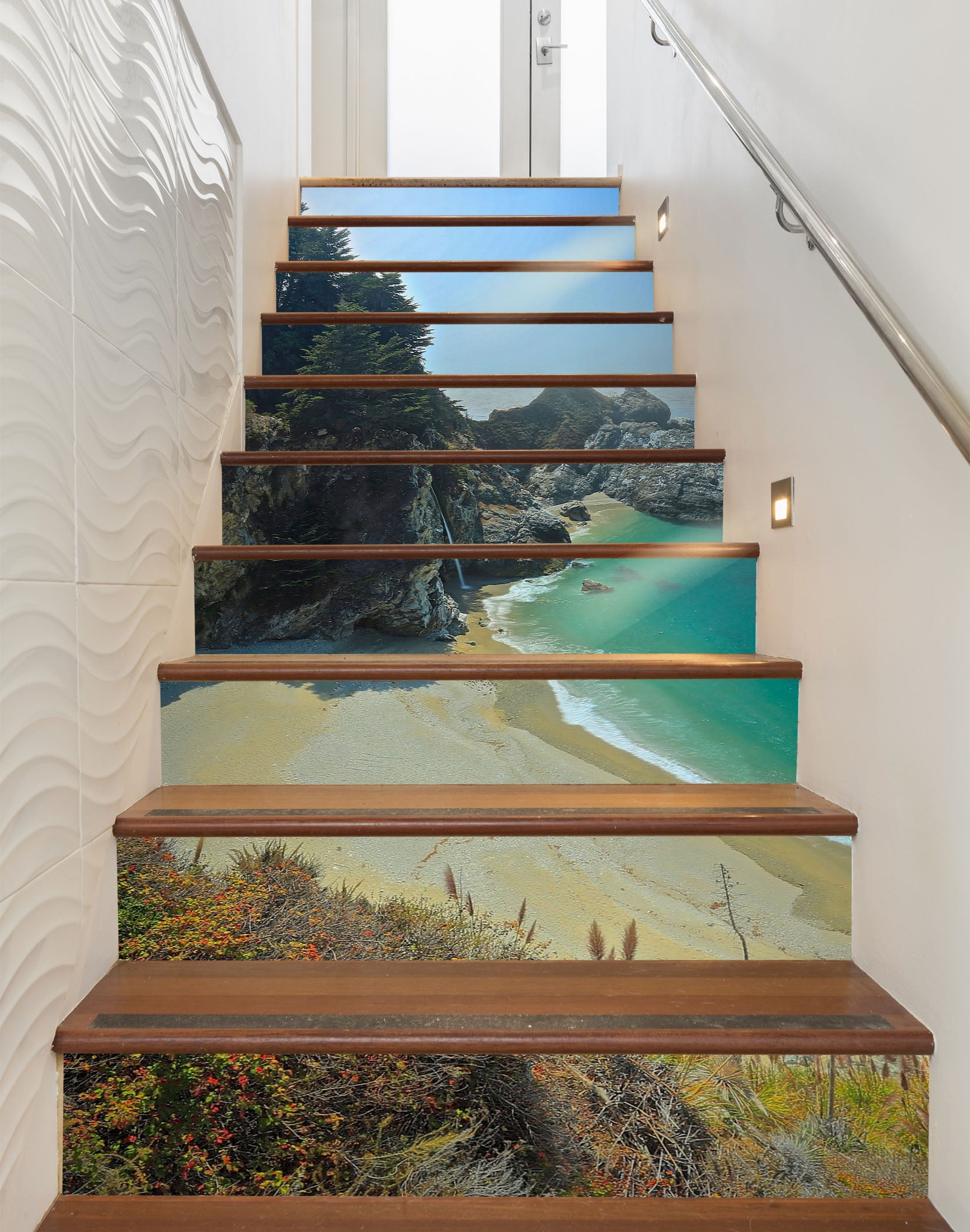 3D Seaside Rocks 94131 Kathy Barefield Stair Risers