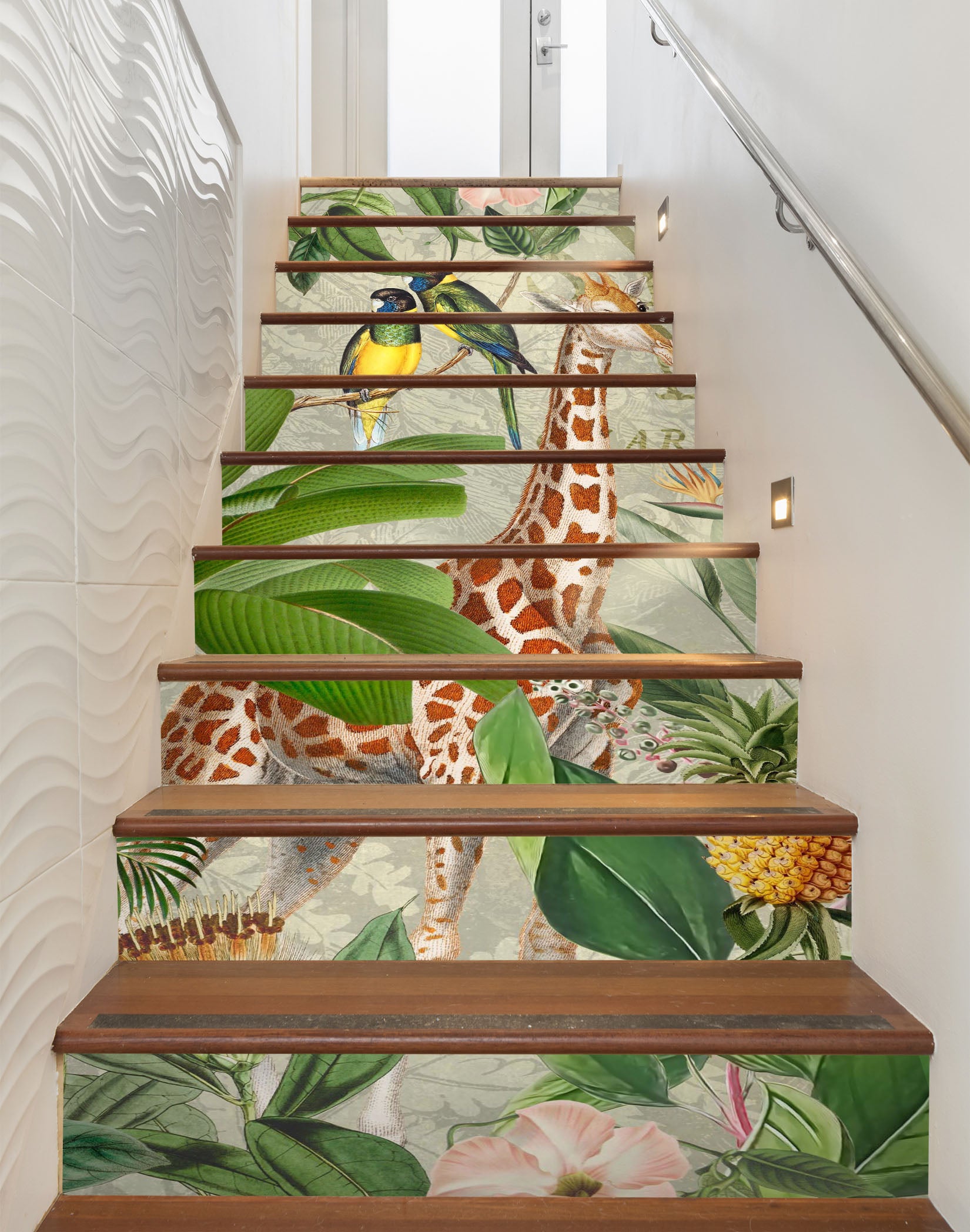 3D Leaves Giraffe 11036 Andrea Haase Stair Risers