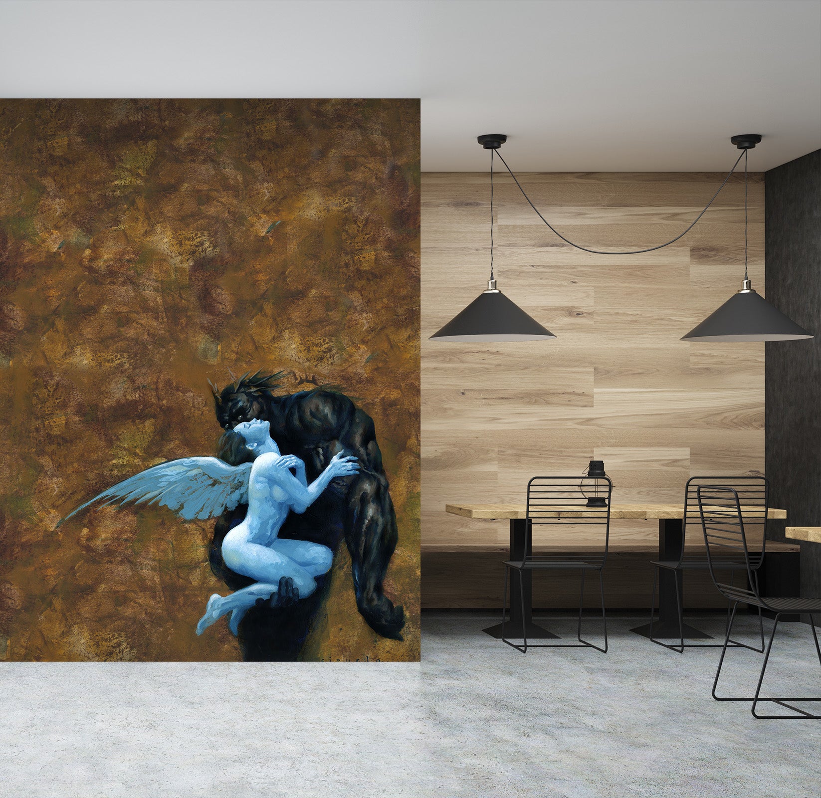 3D Winged Woman Monster 7115 Ciruelo Wall Mural Wall Murals