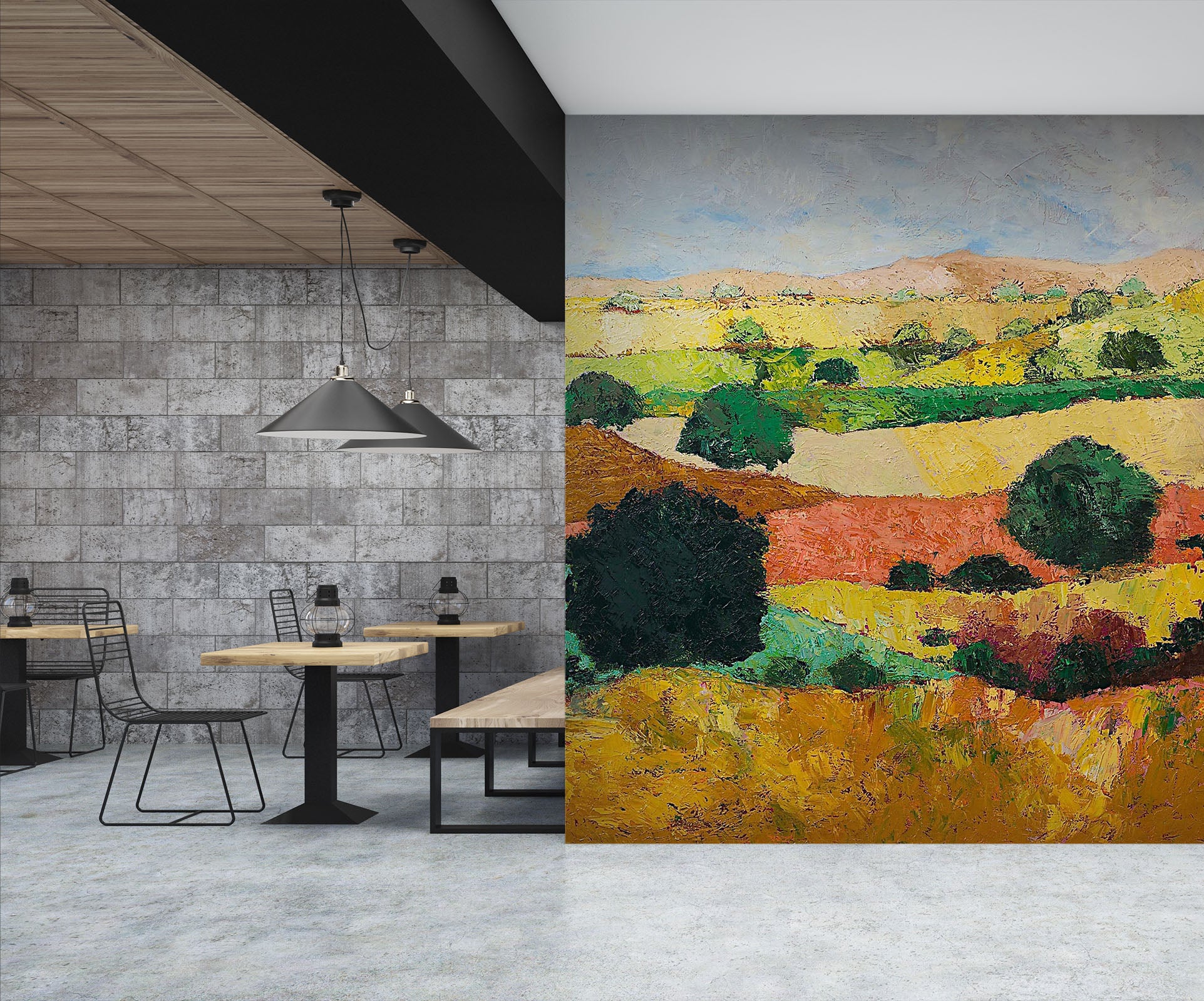 3D Color Pastoral 149 Allan P. Friedlander Wall Mural Wall Murals