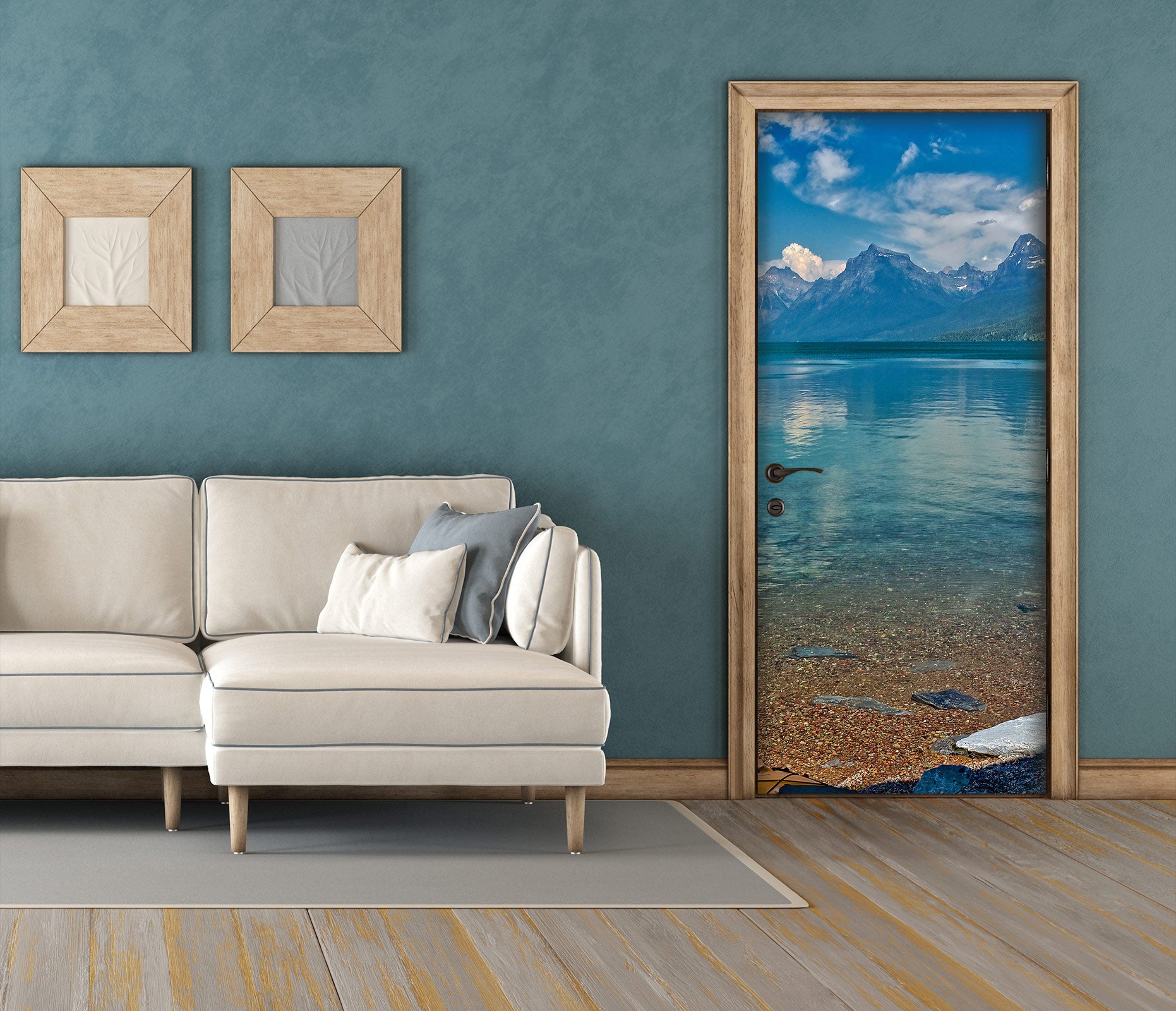 3D Lakeside Mountains 110207 Kathy Barefield Door Mural