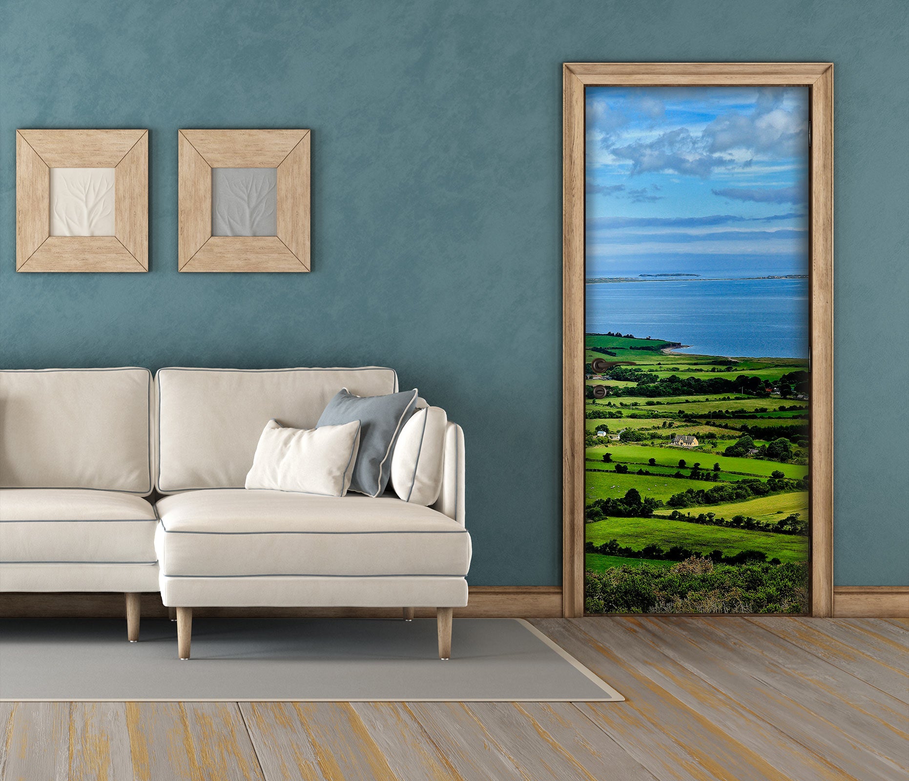 3D Green Grass Field 110198 Kathy Barefield Door Mural