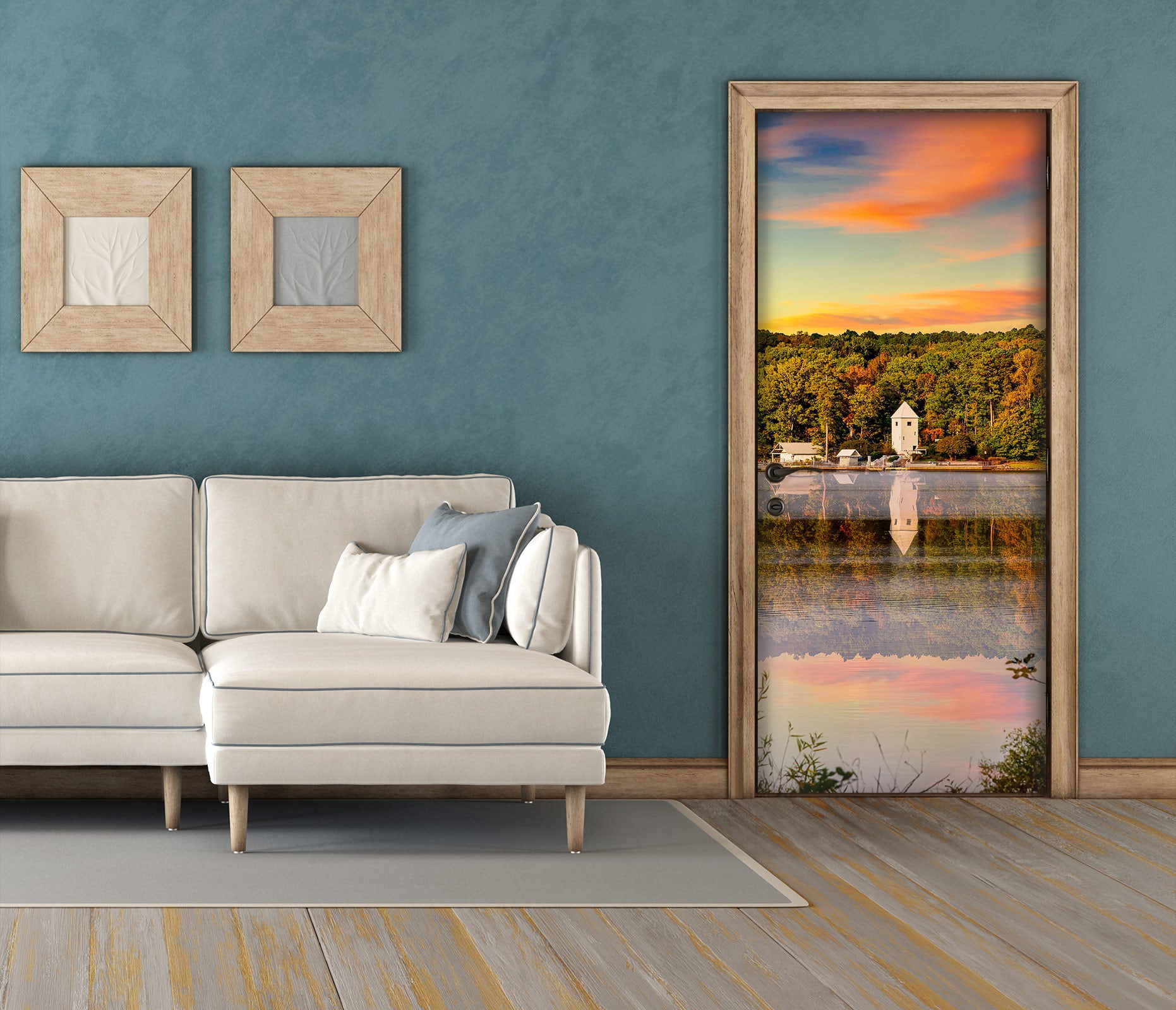 3D Forest Lake 107226 Beth Sheridan Door Mural