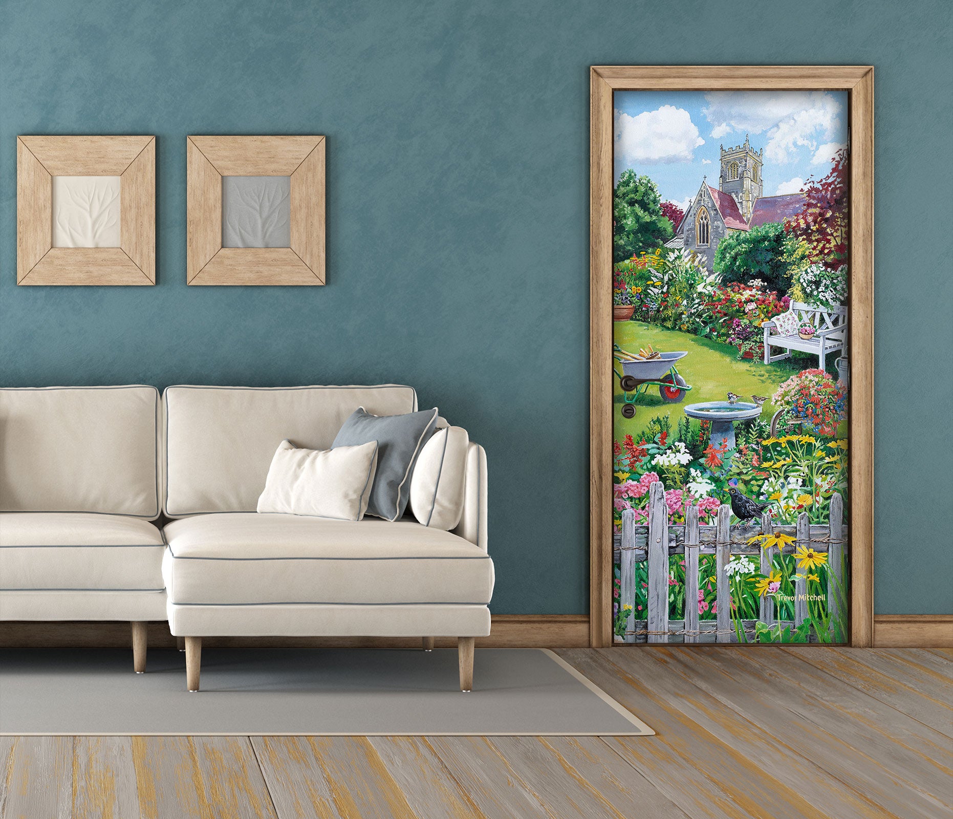 3D Garden Fence 103145 Trevor Mitchell Door Mural