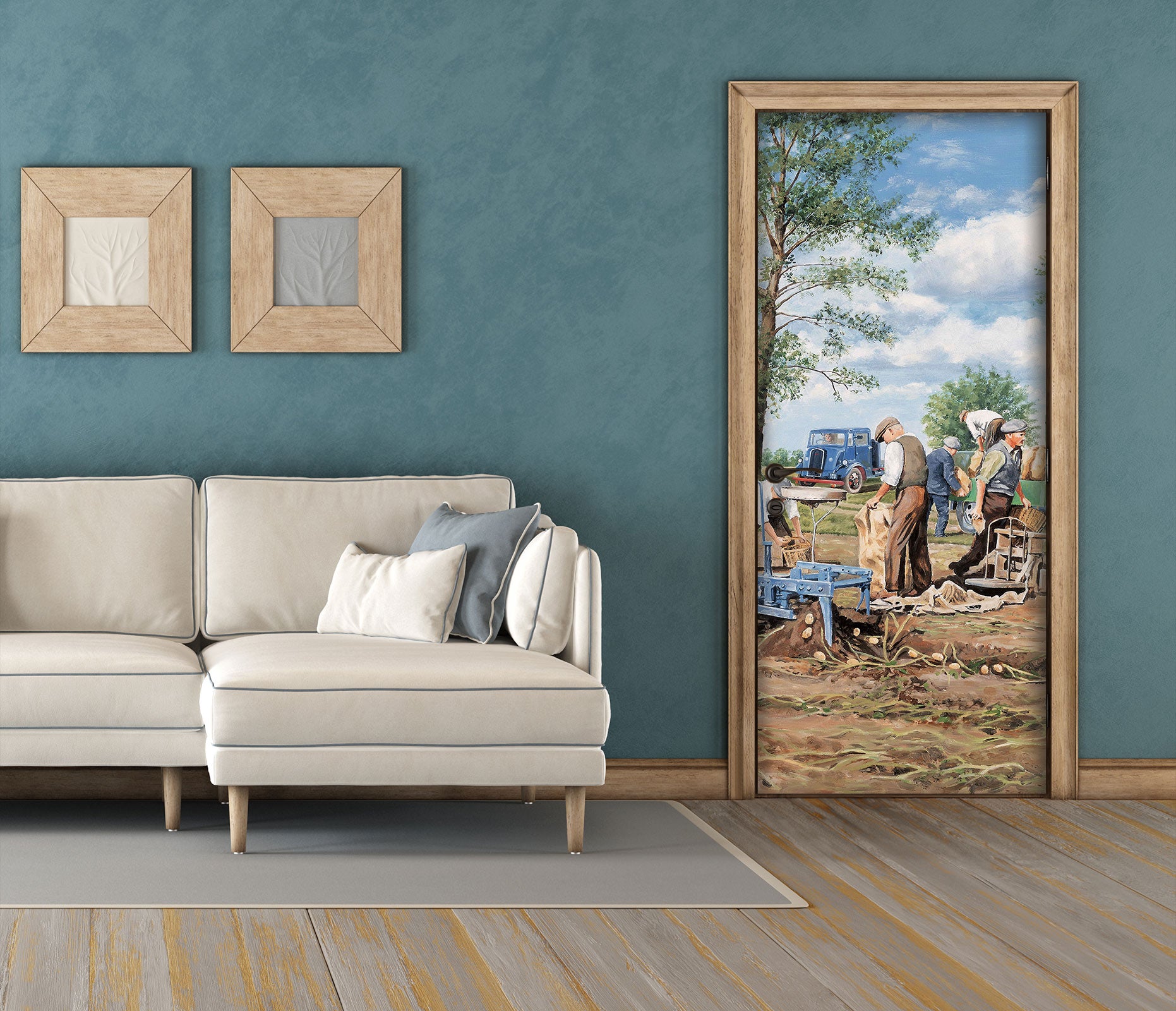 3D Farmer Arable Land 10389 Trevor Mitchell Door Mural