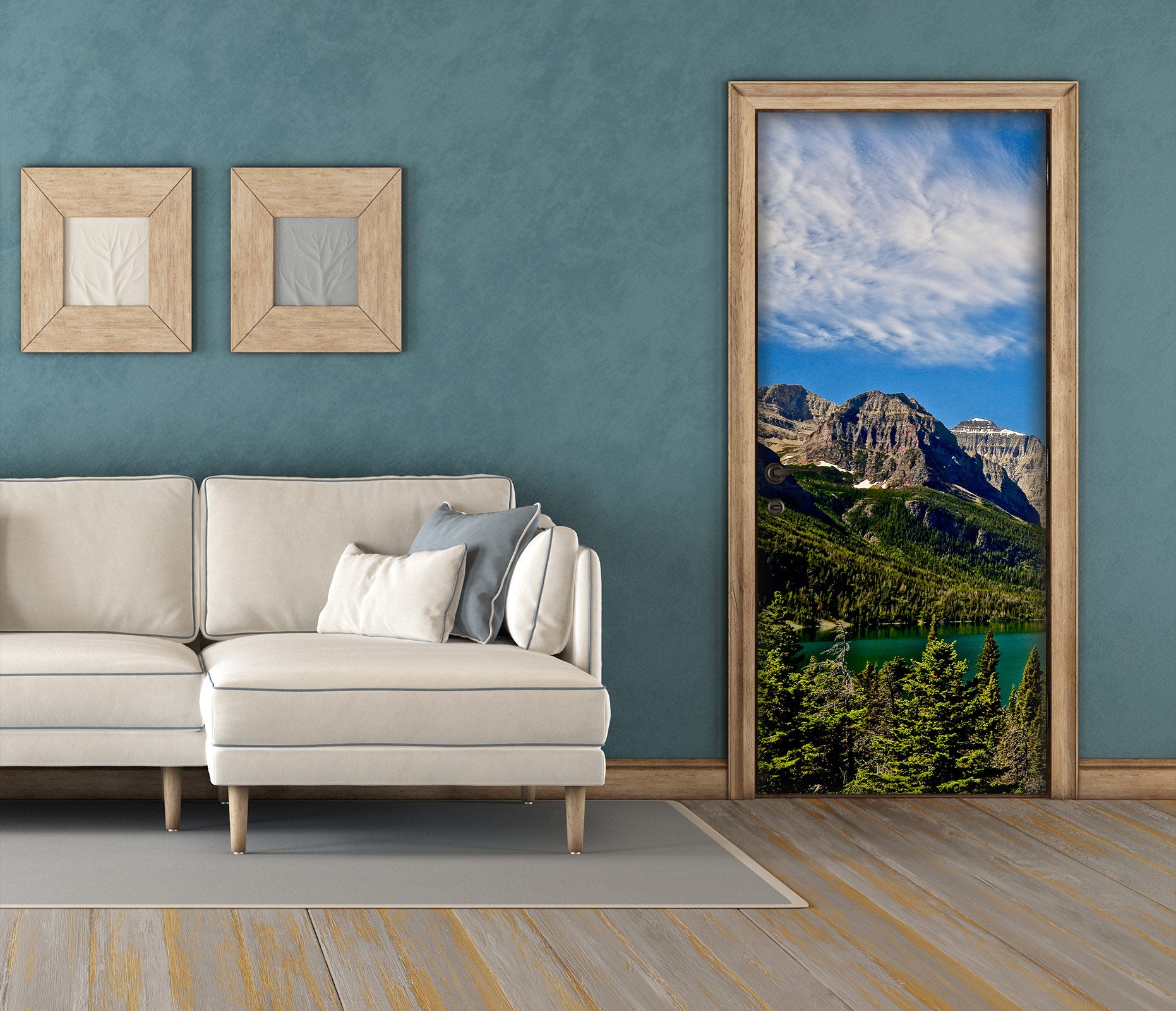 3D Mountain River 110189 Kathy Barefield Door Mural